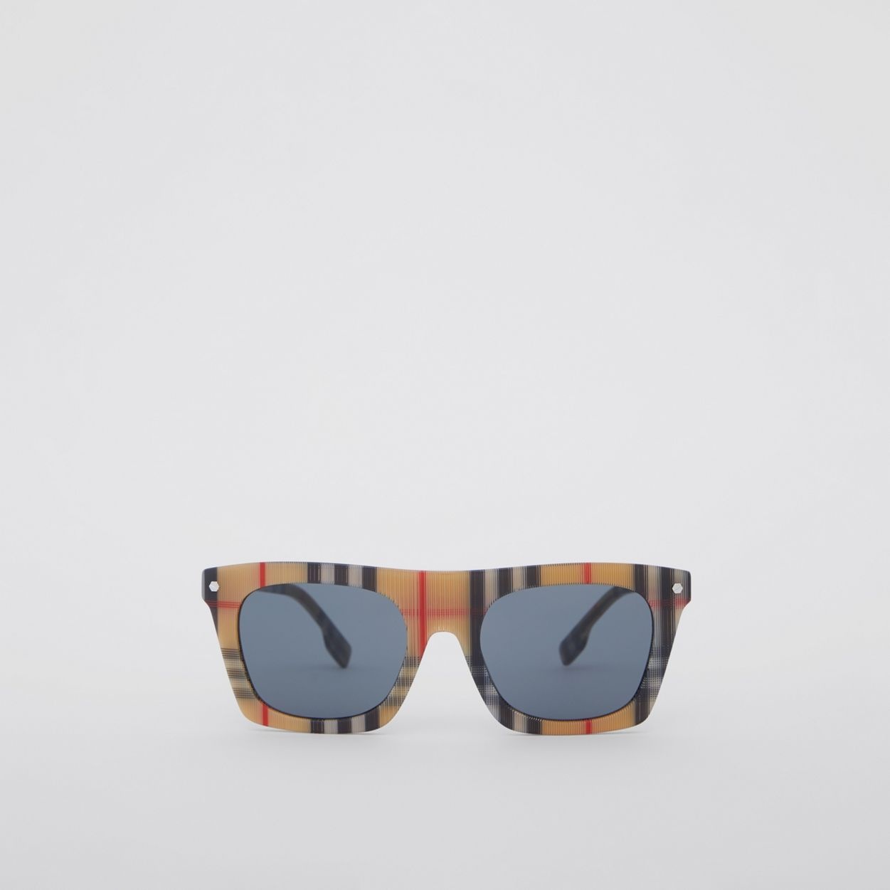 Vintage Check Rectangular Frame Sunglasses - 1