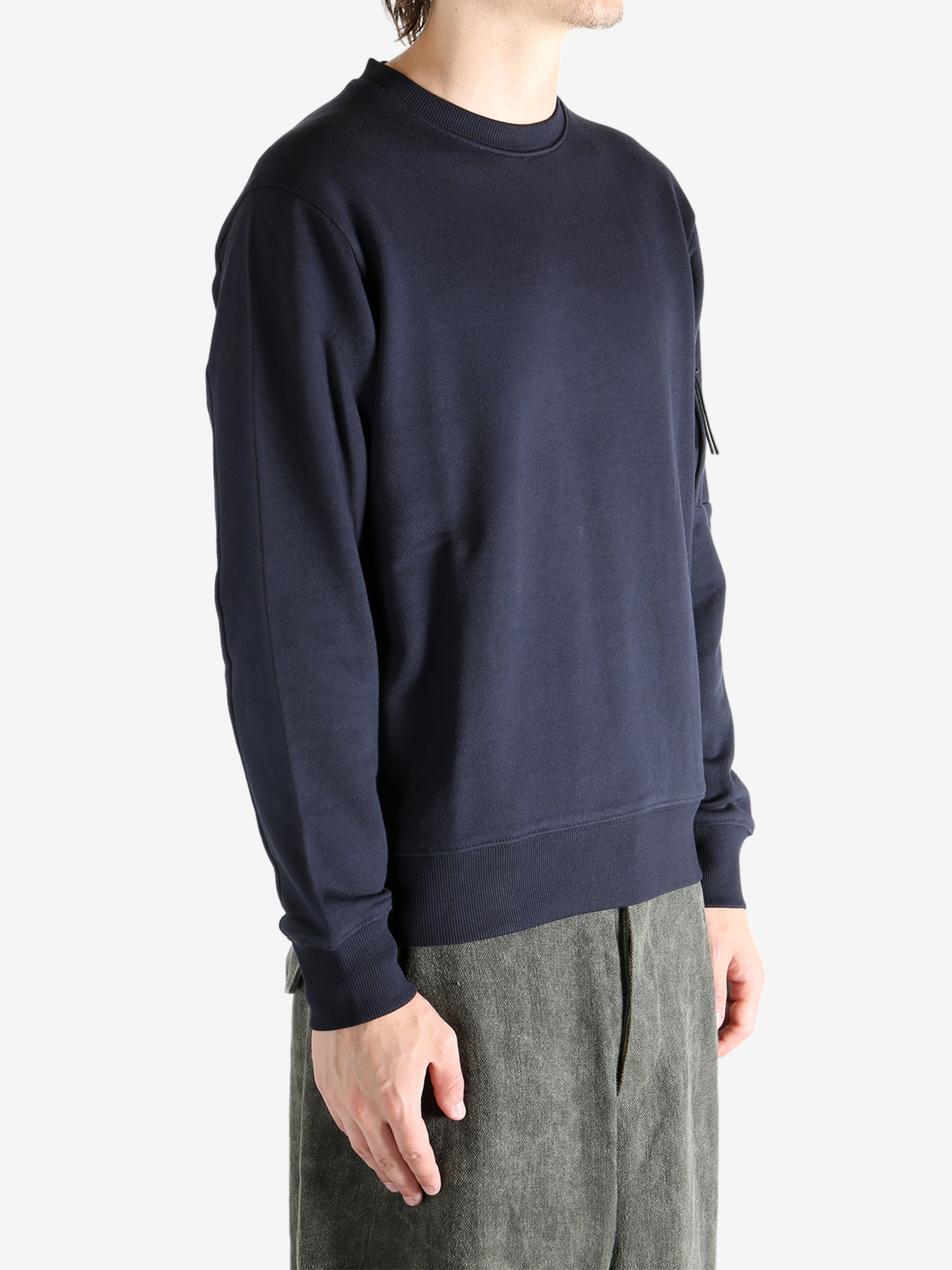 C.P.COMPANY - Men Sweatshirts Crew Neck In Diagonal Raised Fleece - 2