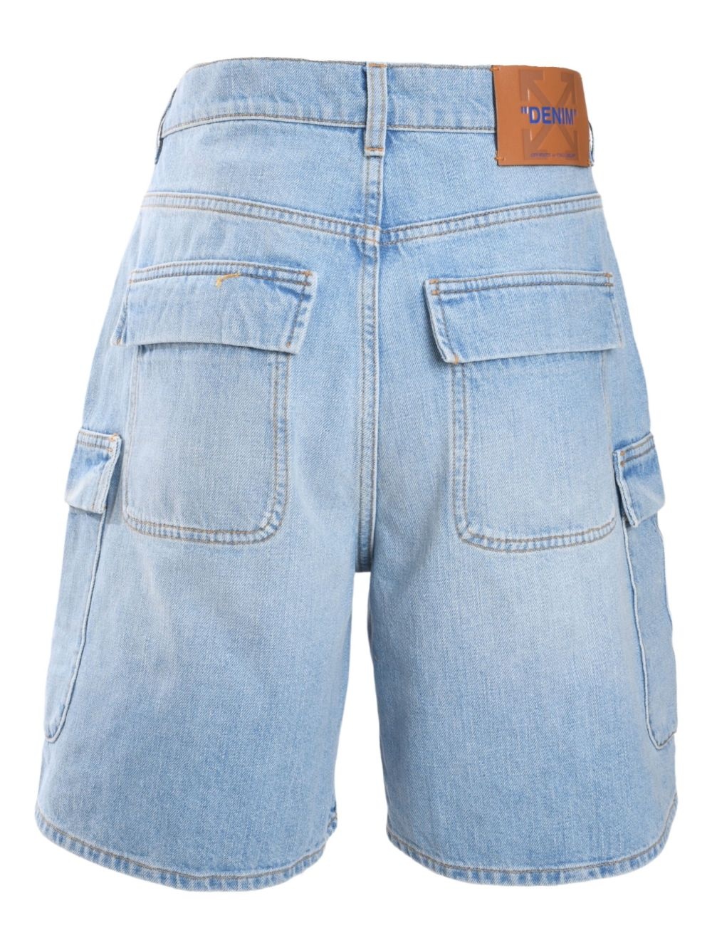 denim cargo shorts - 3