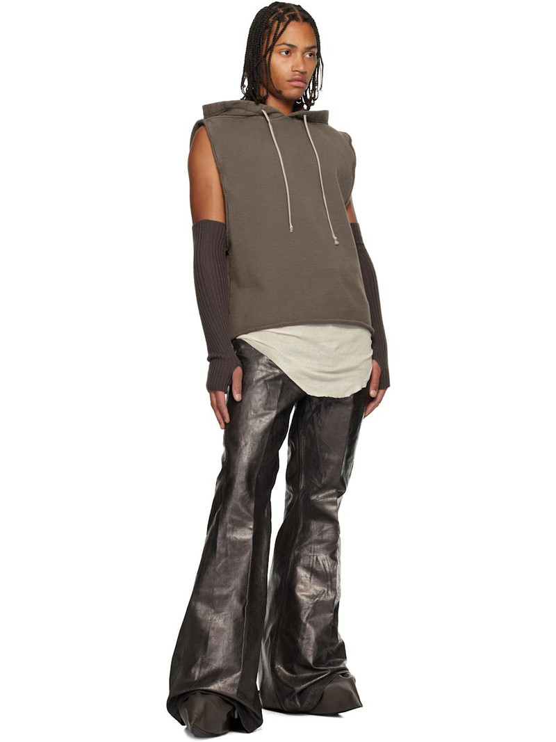 Rick Owens Gray Concordians Tunic Hoodie outlook