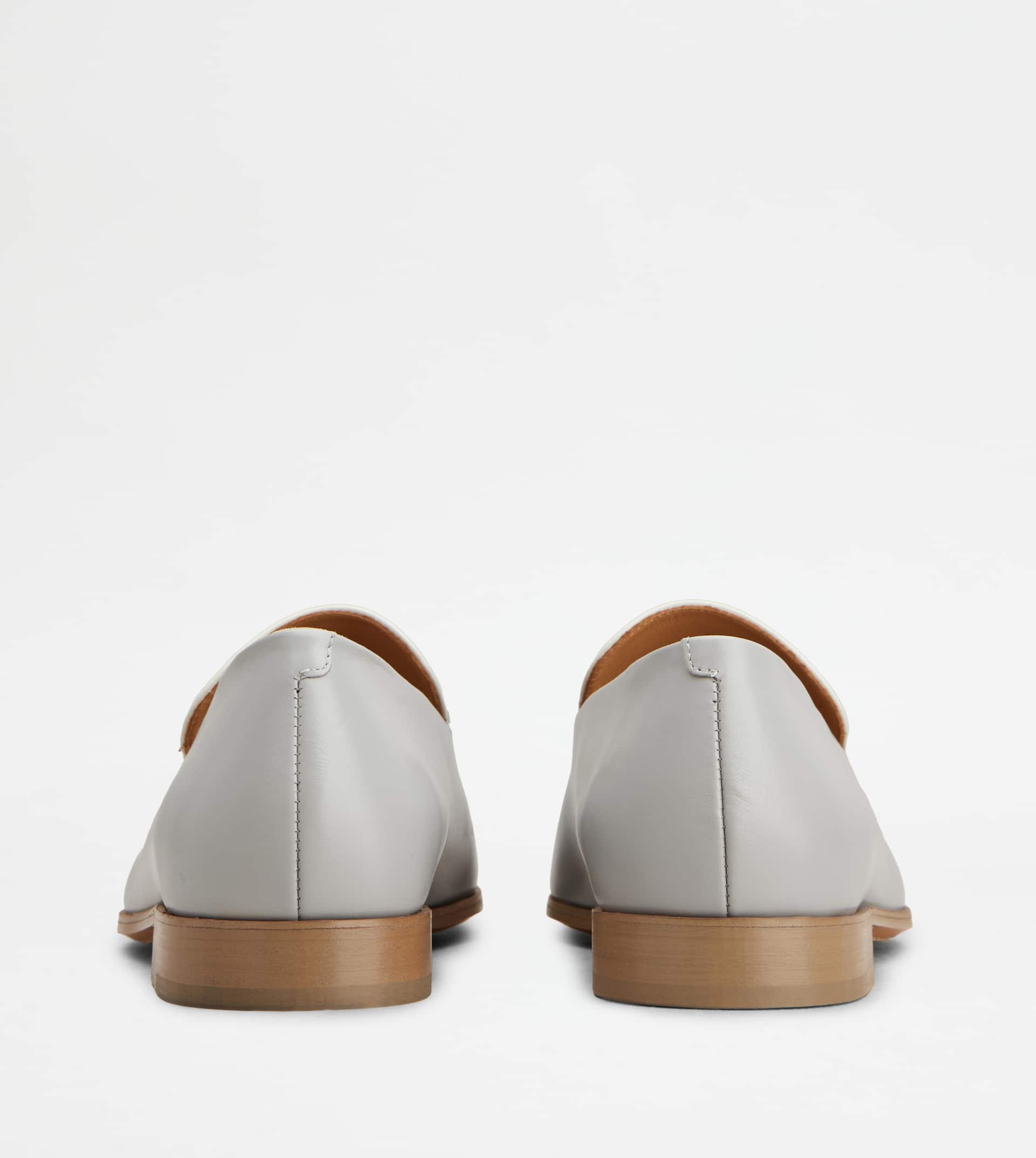 LOAFERS IN LEATHER - GREY, WHITE - 2