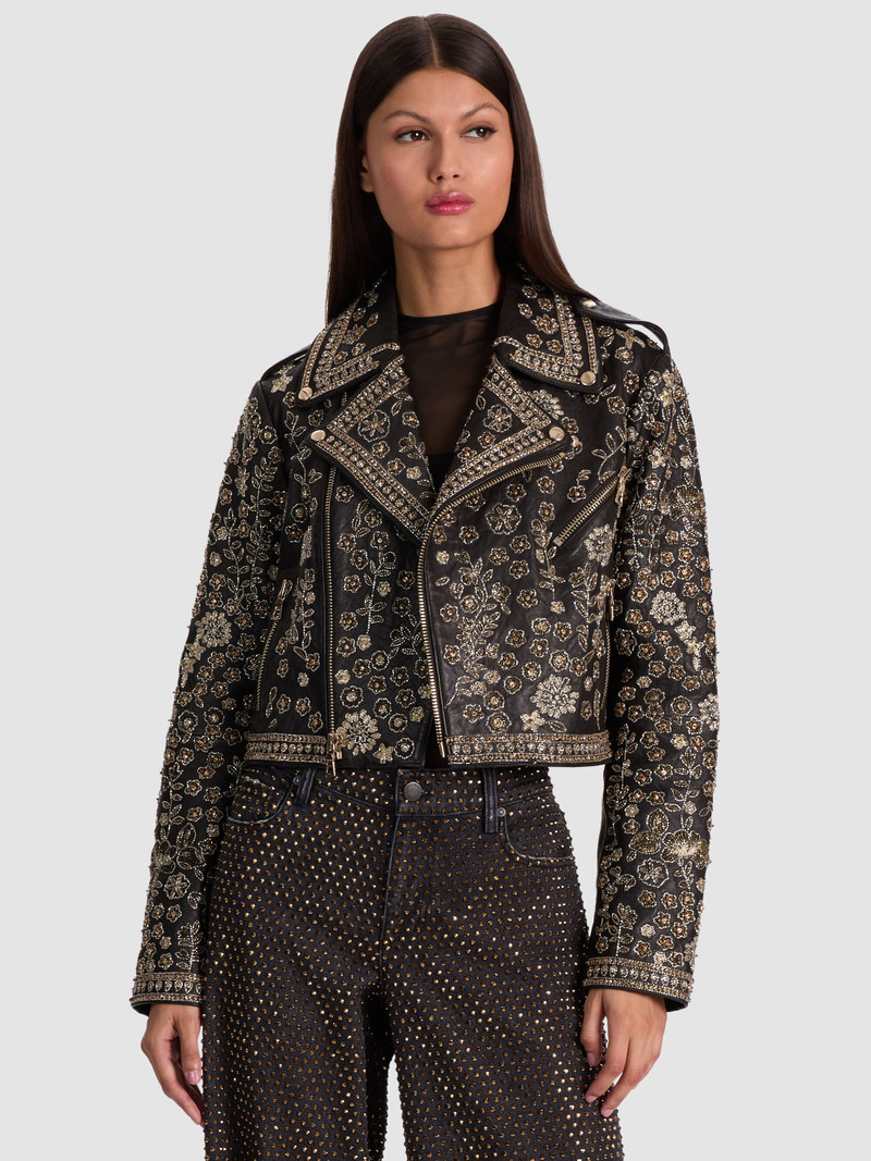 CODY EMBELLISHED LEATHER JACKET 2