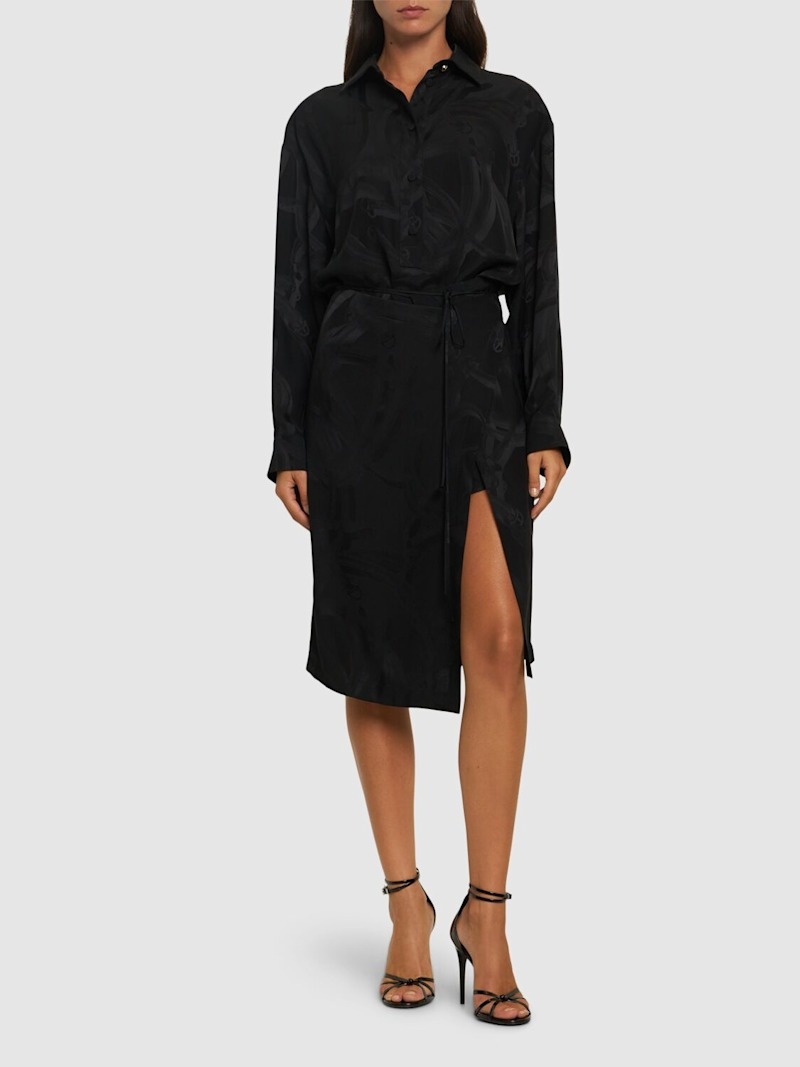 Silk jacquard shirt dress - 2