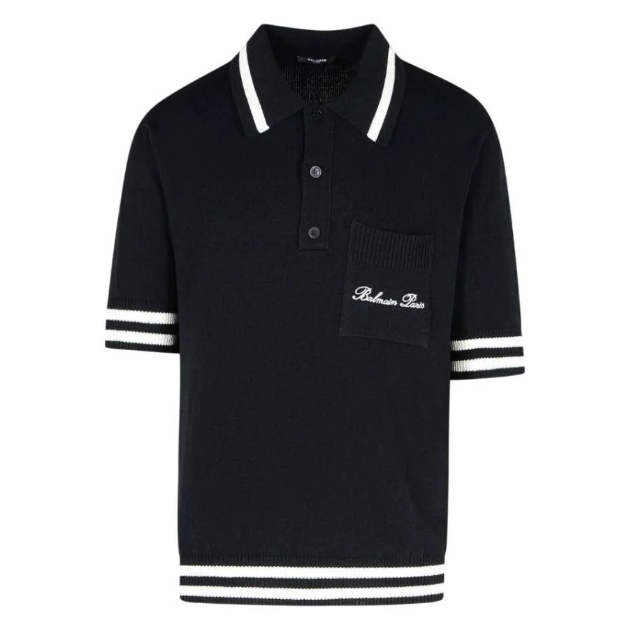 Balmain Signature Embroidery Polo Shirt - 1