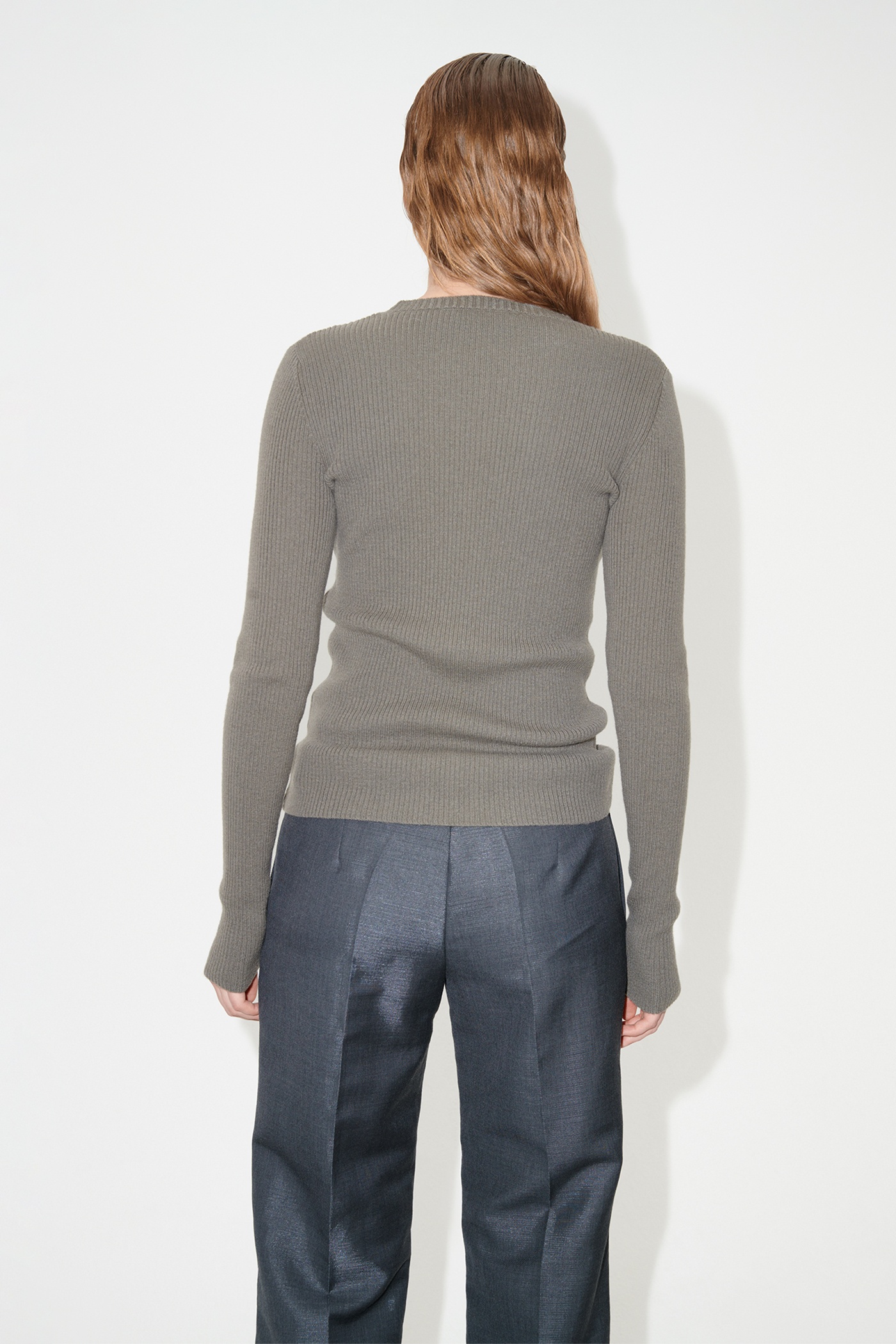 Compact Roundneck Mole Grey Super Wool - 5