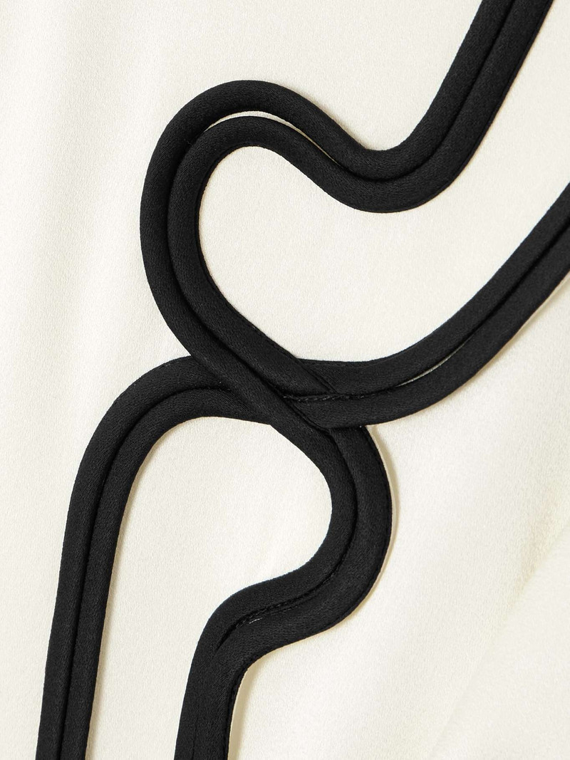 Appliquéd satin top Ivory 5