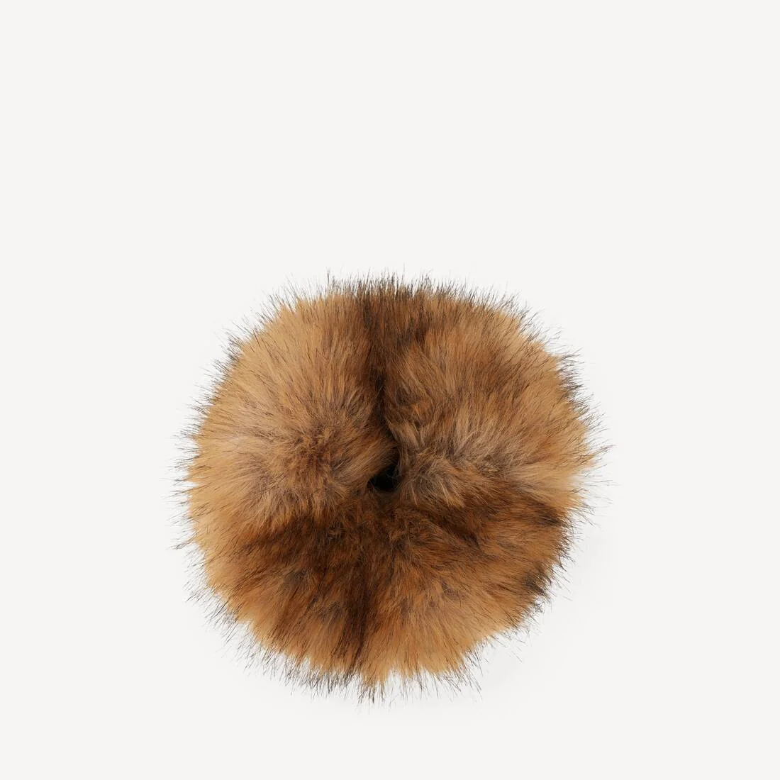 Women's Holli Animal-free Fur Scrunchie in Beige - 1