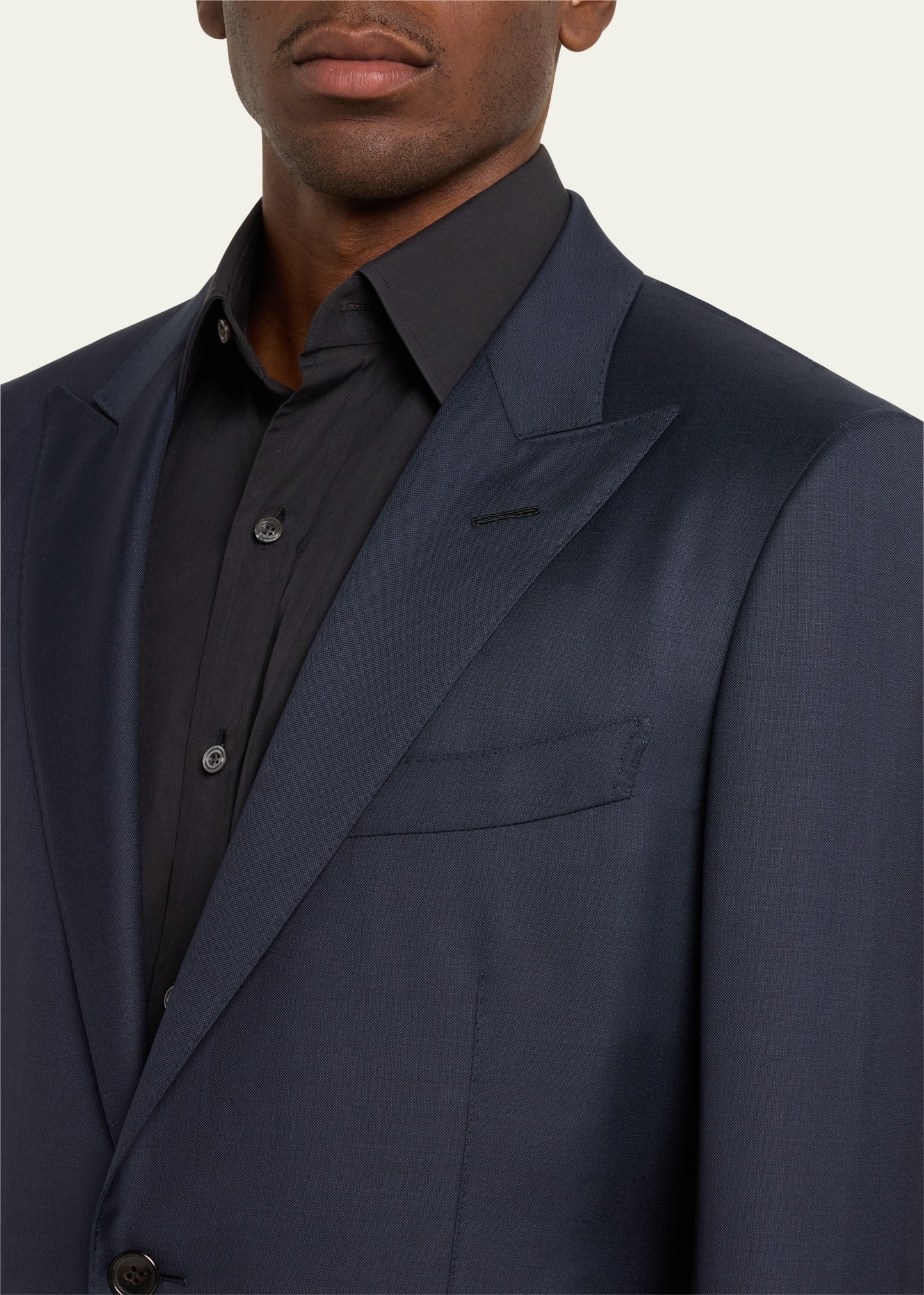 Men's Modern Fit Sharkskin Suit - 5