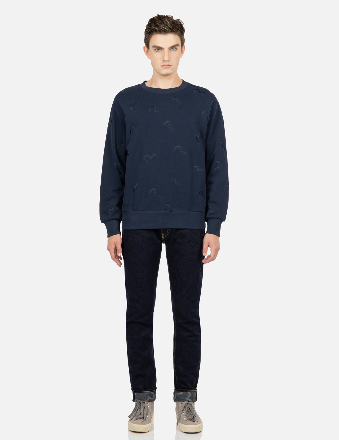 ALLOVER SEAGULL EMBROIDERY SWEATSHIRT - 6