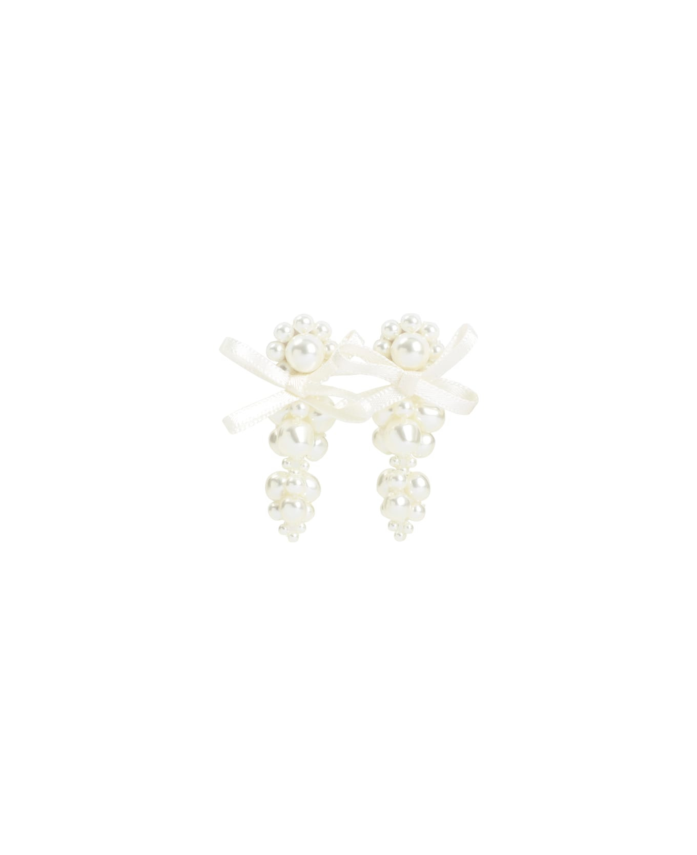Petit Bow Detail Cluster Earrings - 2