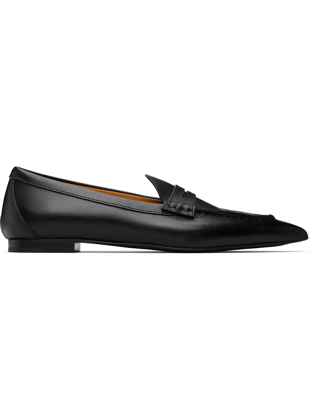 Black Pointed Toe Loafers - 1