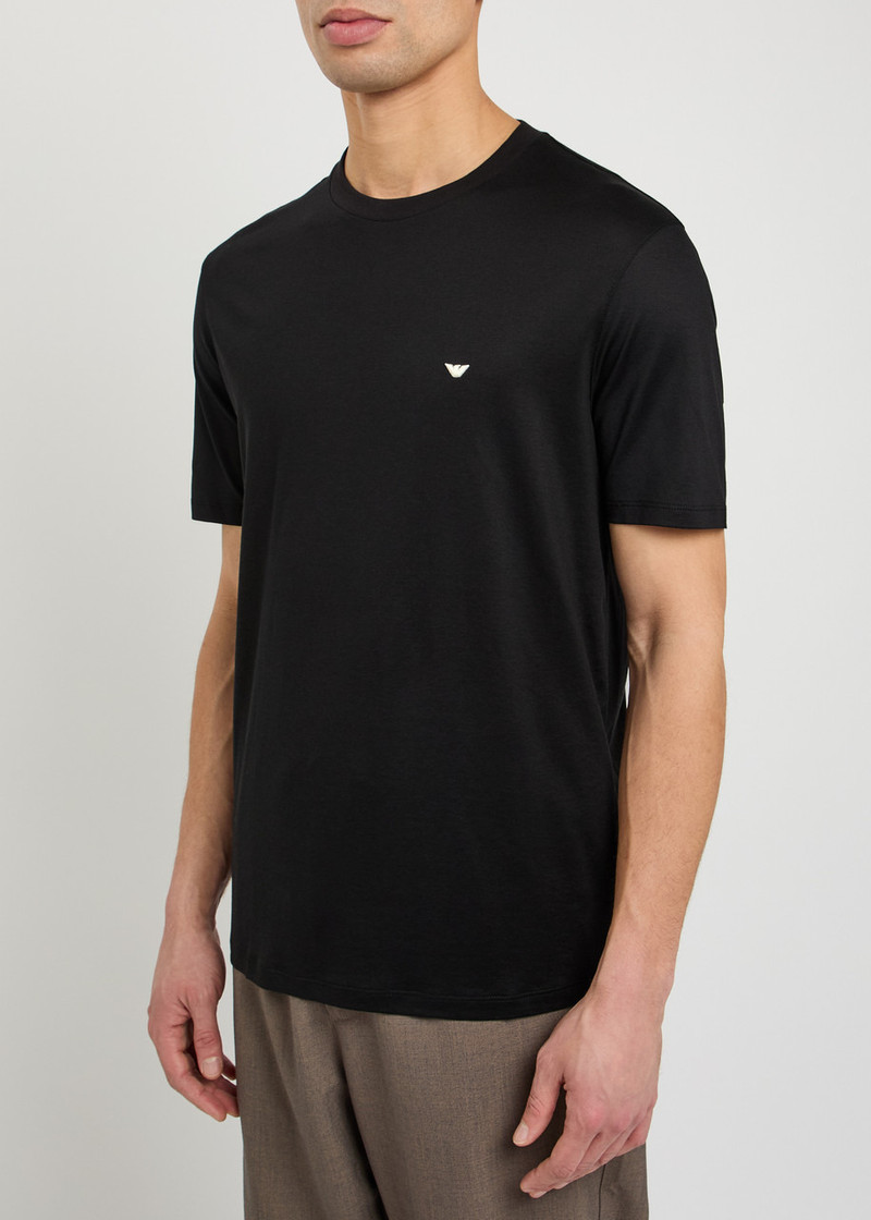 EMPORIO ARMANI Emporio Armani Logo-embroidered Jersey T-shirt outlook
