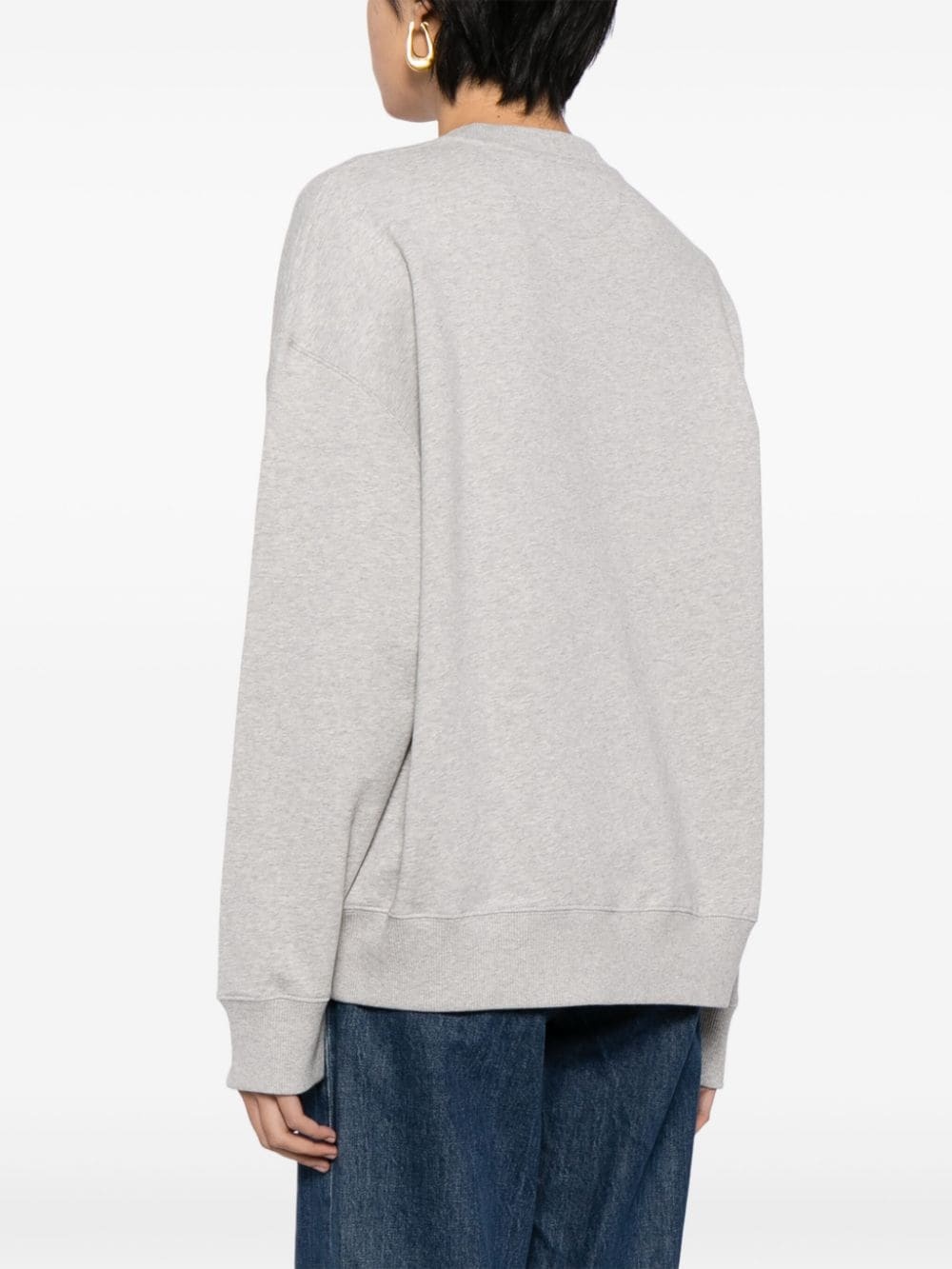 logo-print cotton sweatshirt - 4