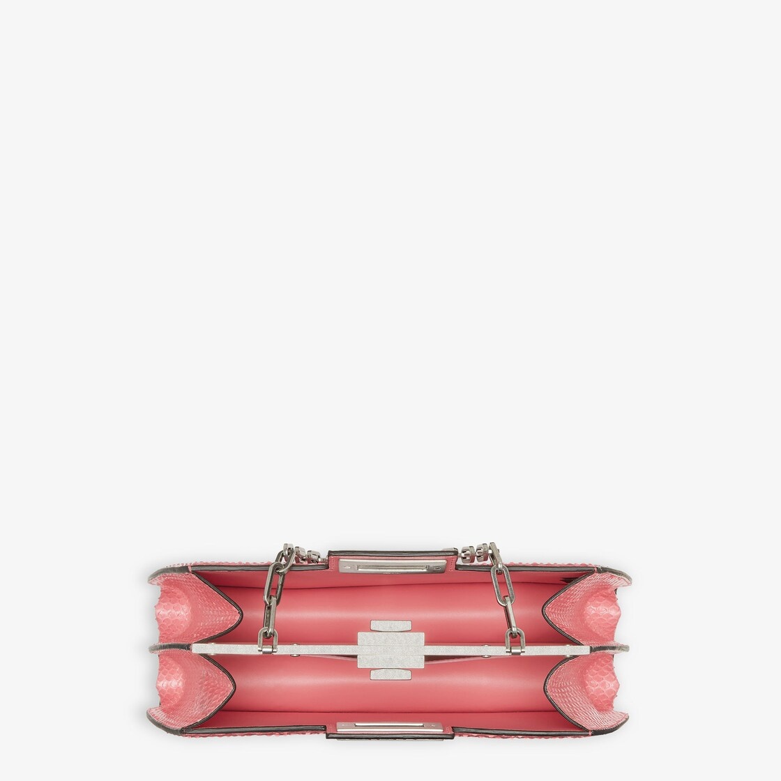 Medium iconic Peekaboo Cut bag made of luxury pink python leather. A new evolution of the Peekaboo I - 4