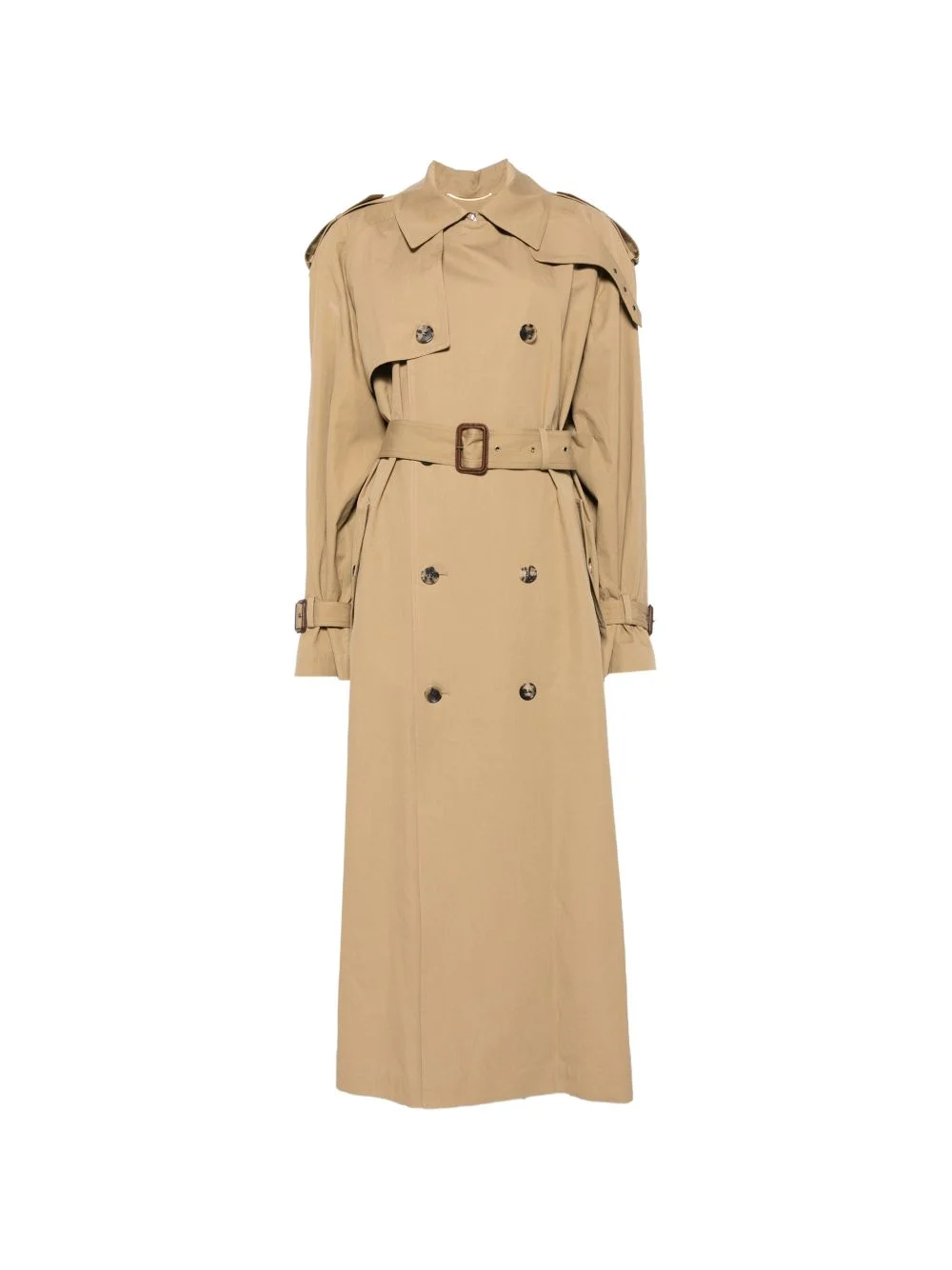 button belted coat - 1