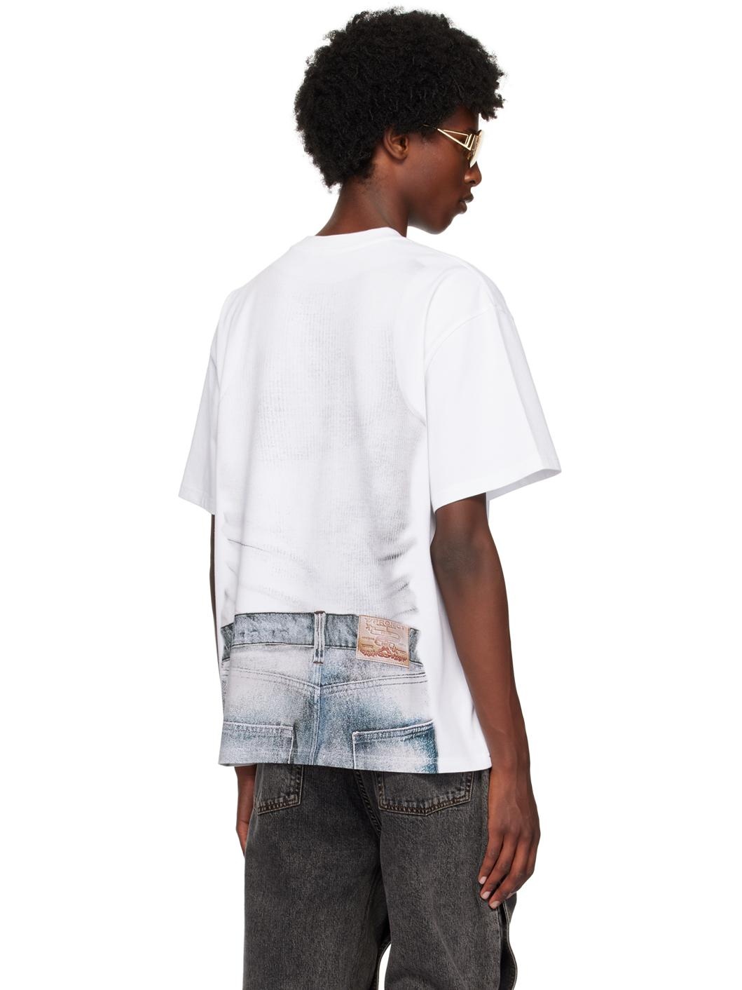 White Trompe-L'œil T-Shirt - 3