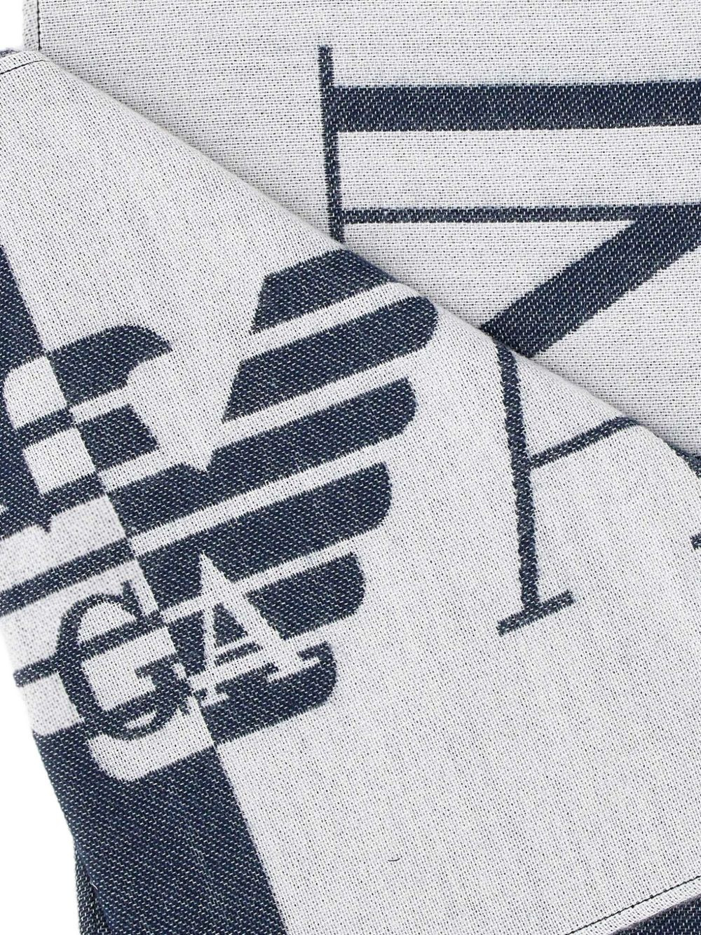 logo-embellished fringed scarf - 3