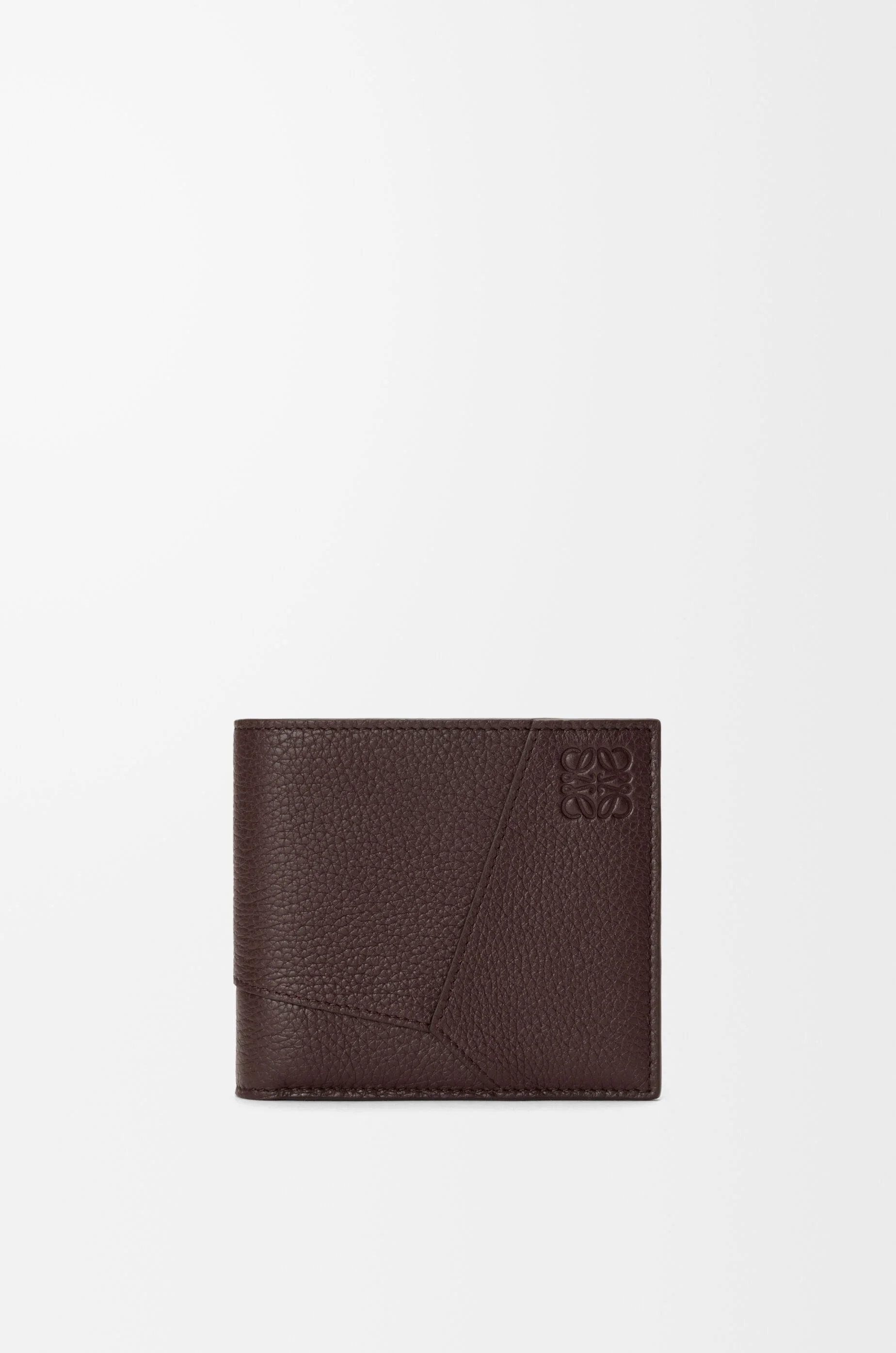 Puzzle bifold coin wallet in supple grained calfskin - 1