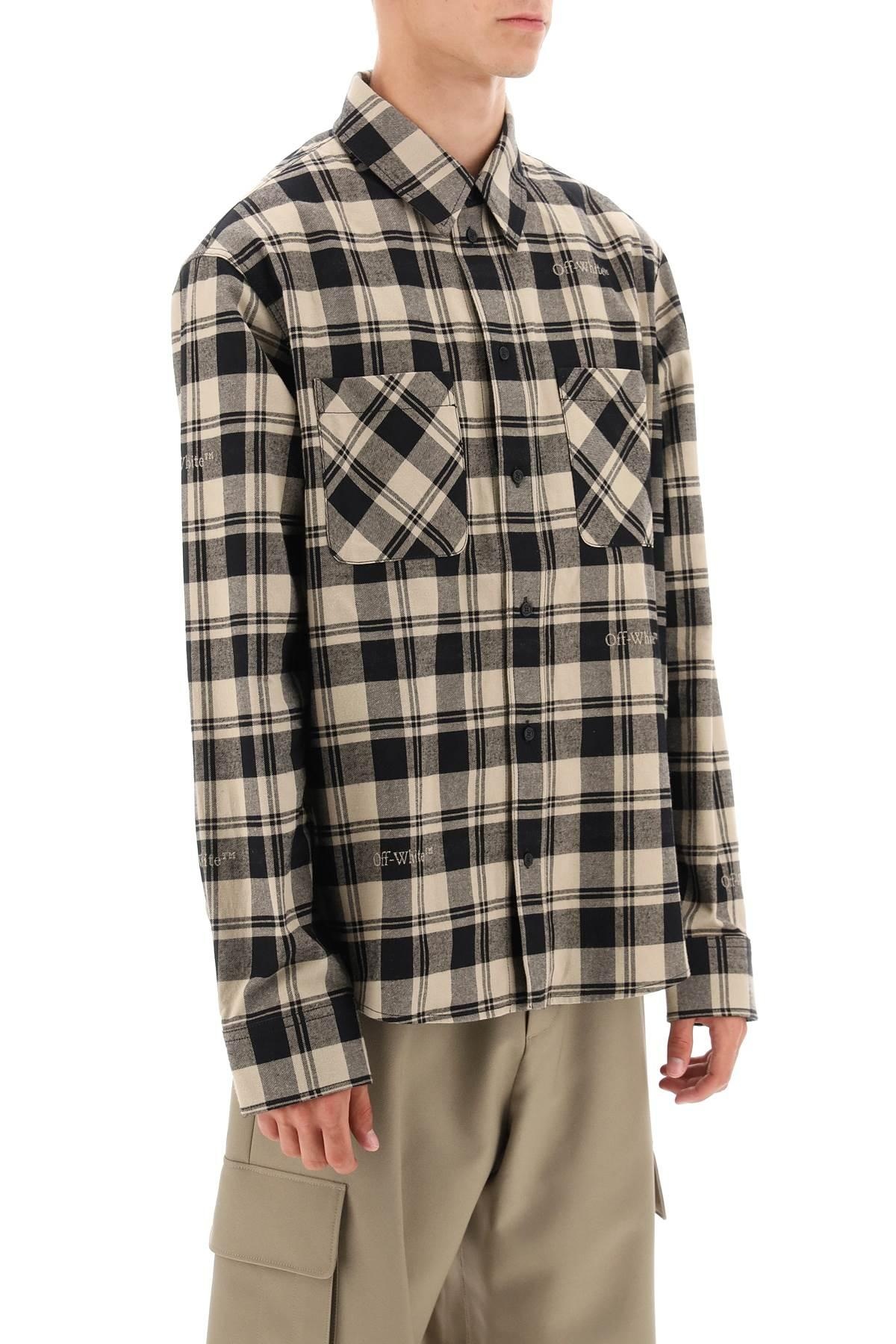 Flannel shirt with logoed check motif - 3