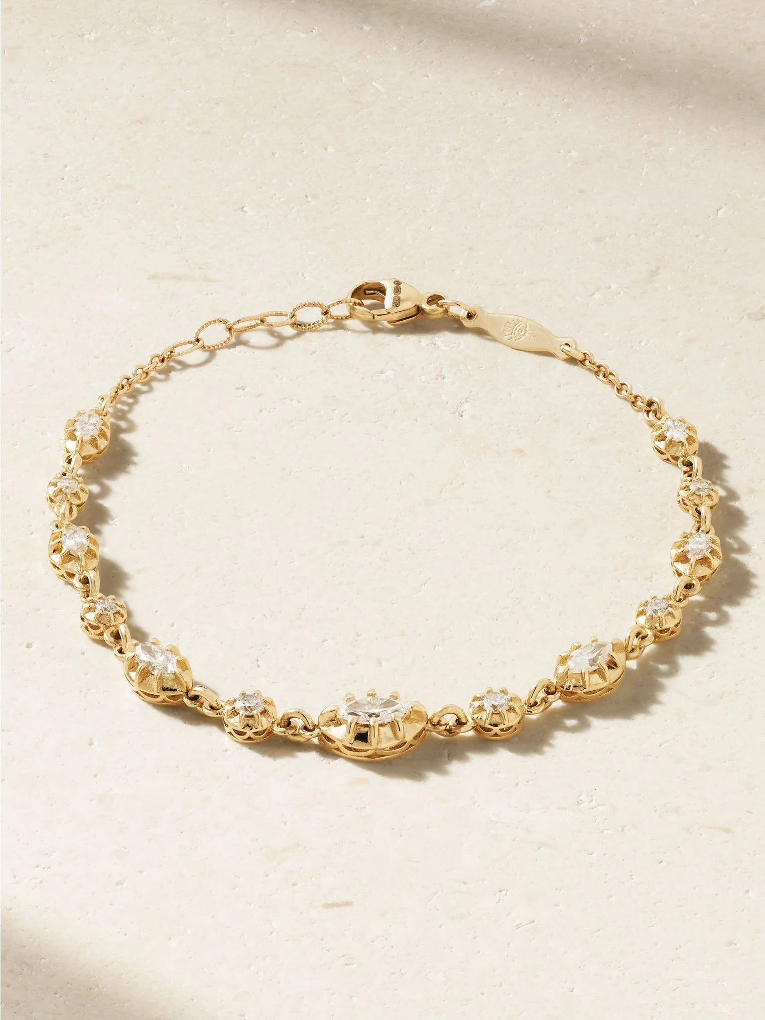 Sophia 14-karat gold diamond bracelet Gold - 1