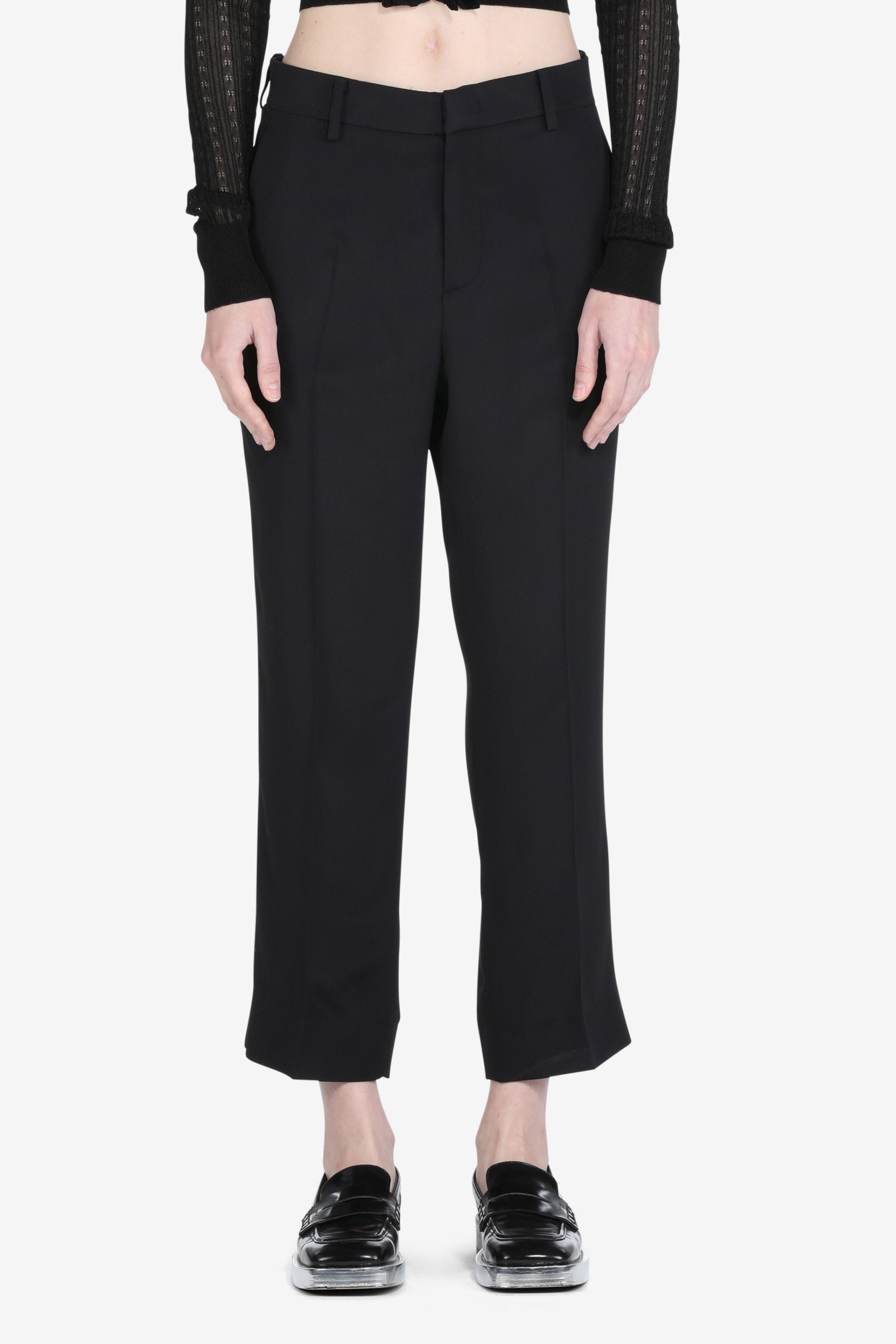 CROPPED STRAIGHT-LEG TROUSERS - 1