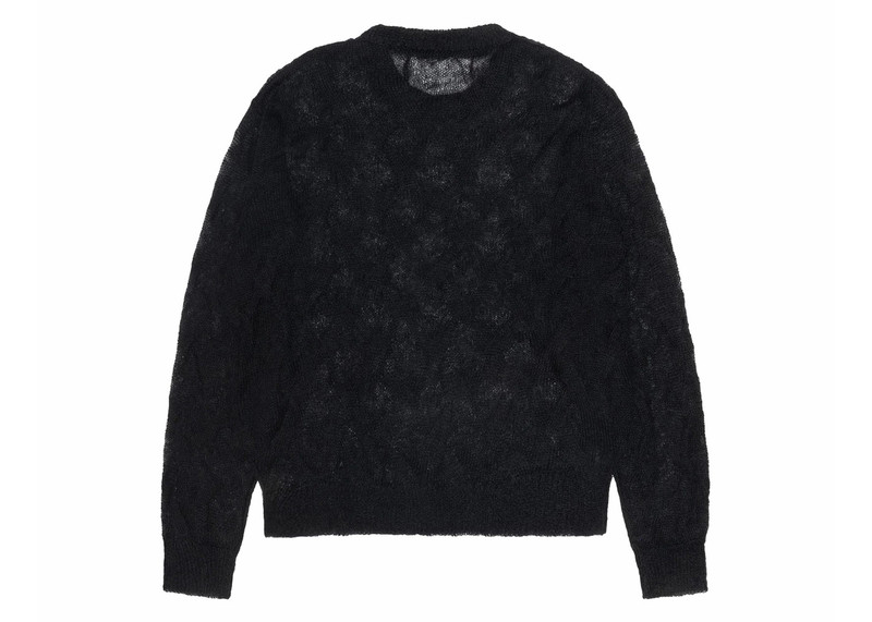 Stüssy Stussy Loose Knit Cross Cable Sweater Black outlook