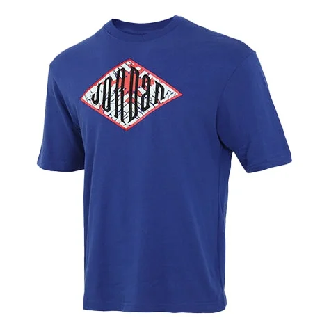 Air Jordan Sport DNA Logo Embroidered Printing Short Sleeve Blue CN3114-455 - 1