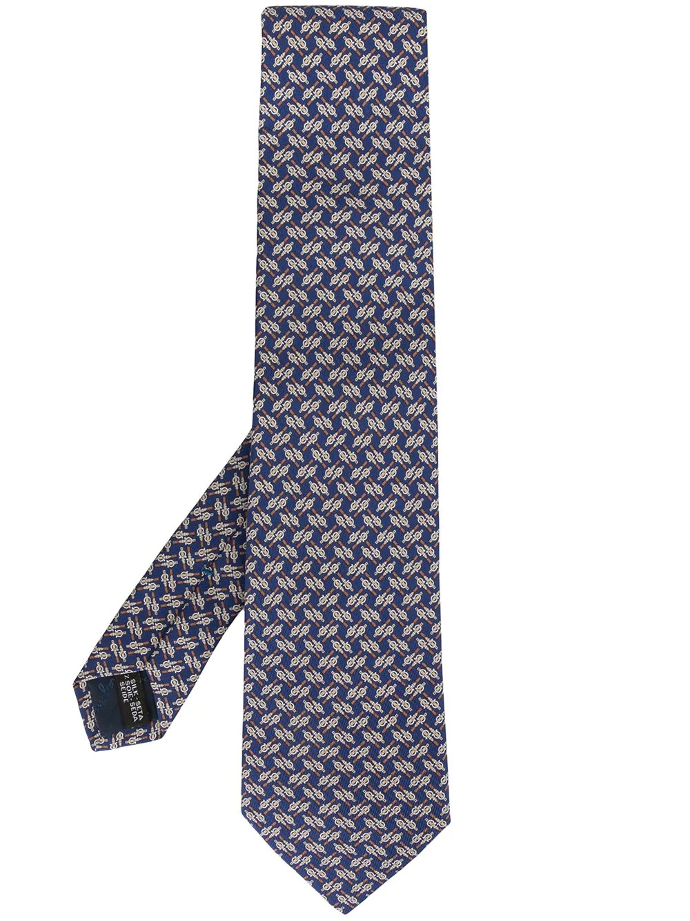 pointed silk tie - 1