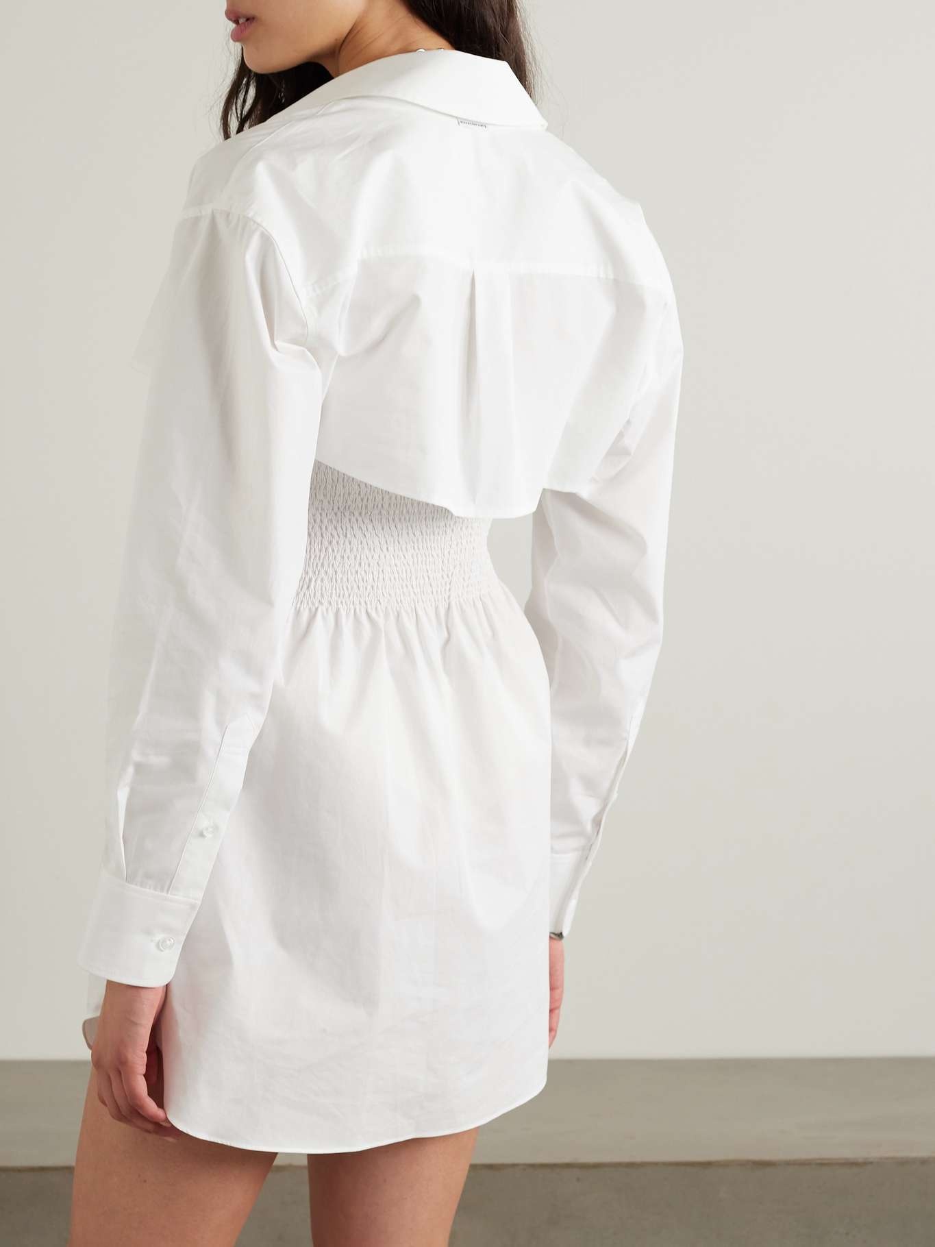 Smocked cotton-poplin mini dress and shirt set - 4
