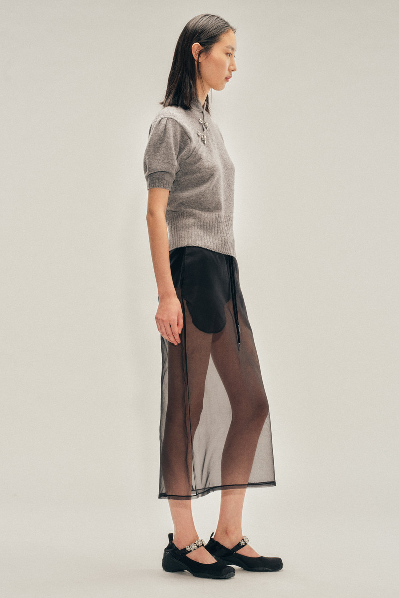 Embellished Mandarin Collar Cashmere Jumper 3