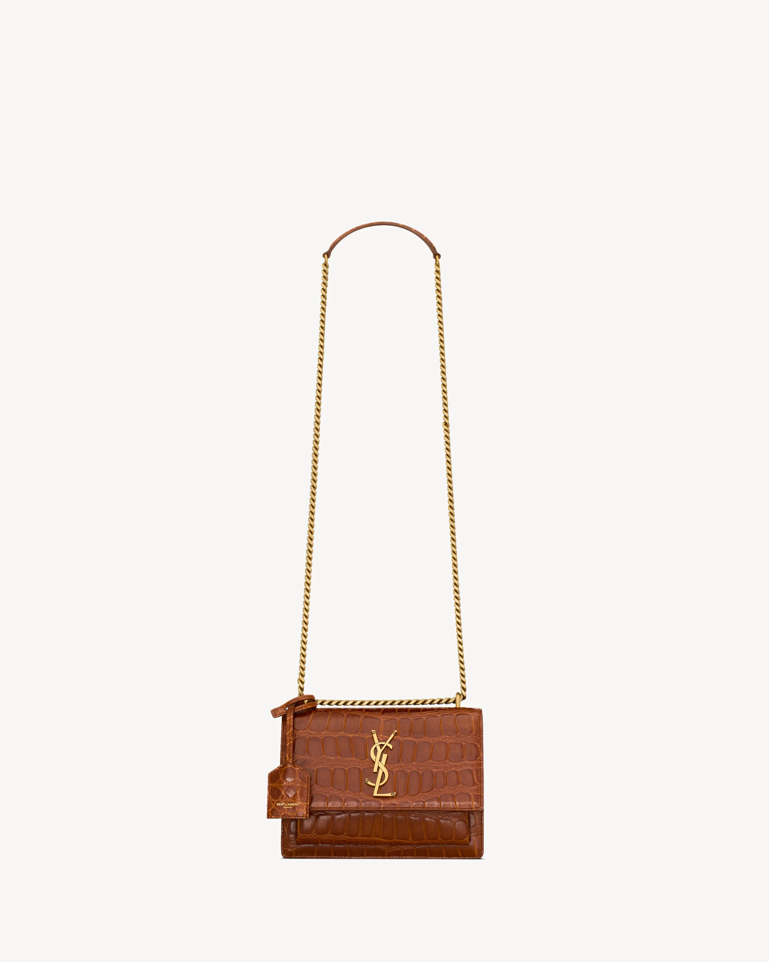 SUNSET SMALL IN CROCODILE EMBOSSED LEATHER - 1