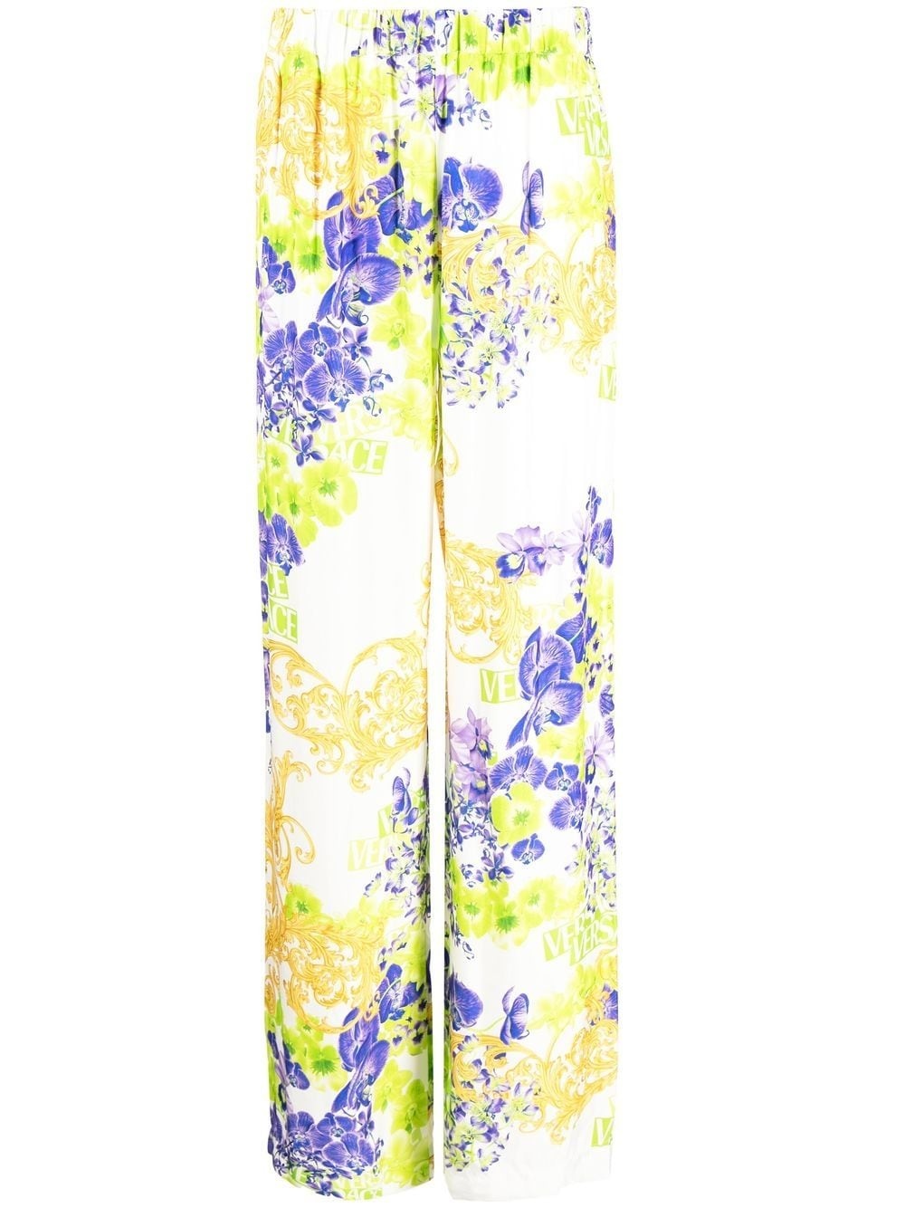 floral-print wide-leg trousers - 1