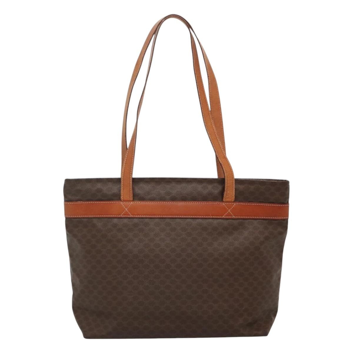 CELINE Macadam Canvas Tote Bag Pvc Leather Brown - 2