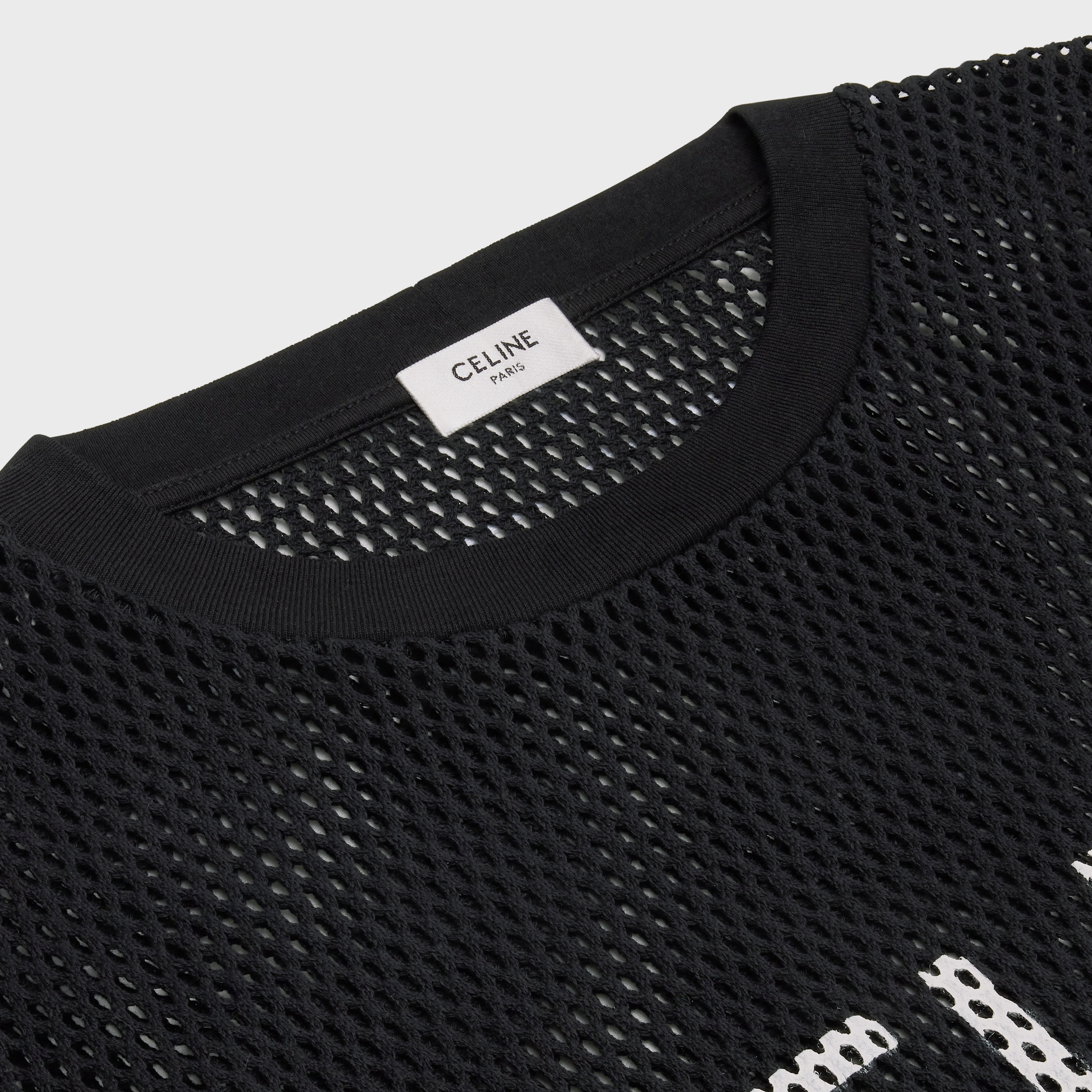 LOOSE CELINE T-SHIRT IN COTTON MESH - 4