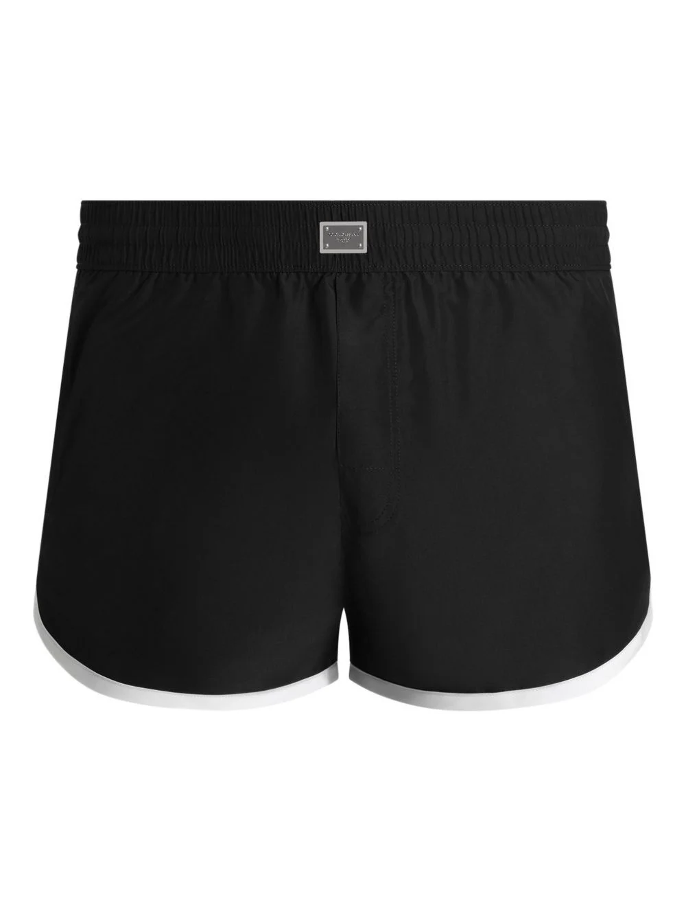 logo-plaque swim shorts - 1