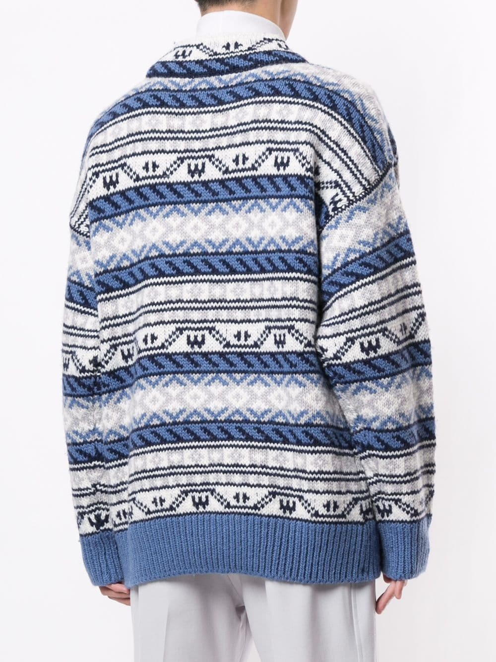 fair isle rib-trimmed jumper - 4