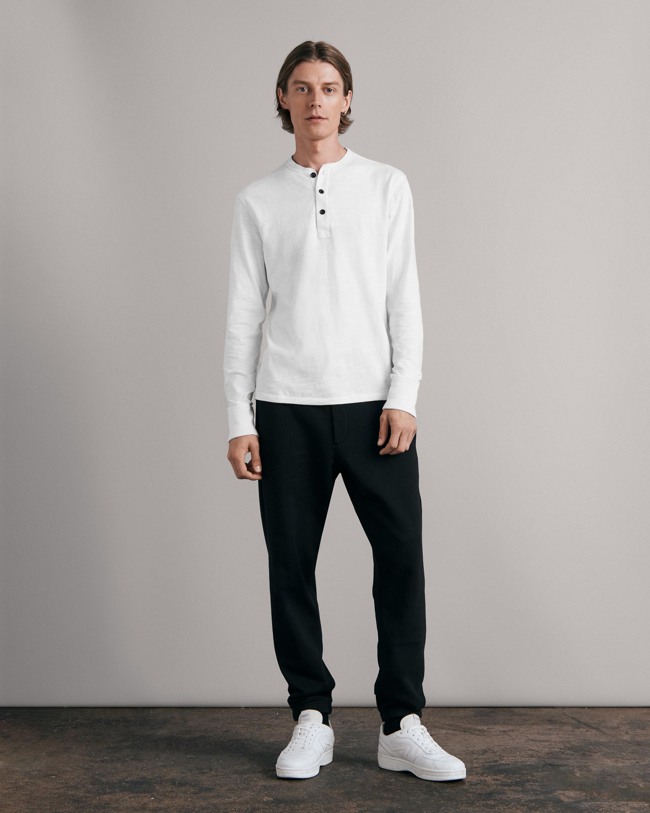 Long Sleeve Henley
Cotton T-Shirt - 2