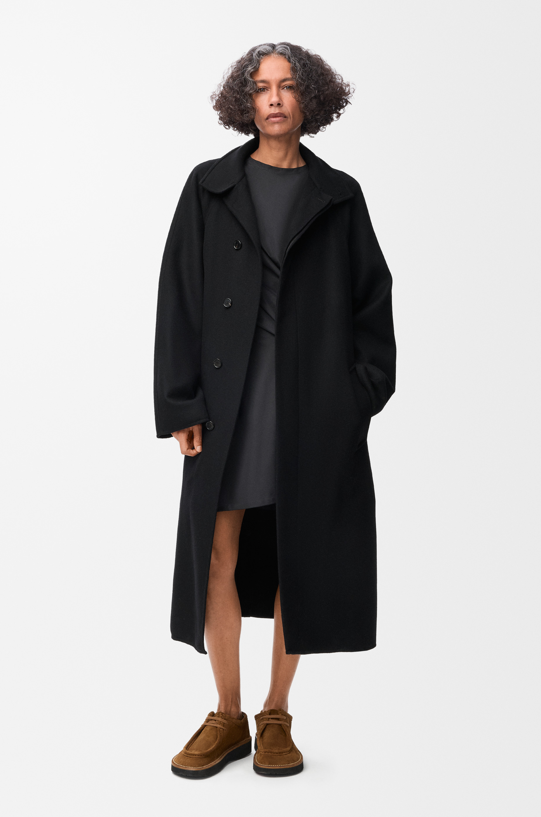 Belted coat in wool and cashmere - 3