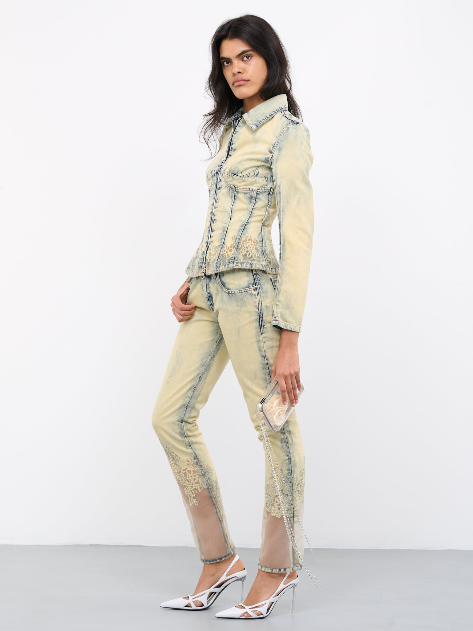 De-Milly-Fsc Lace Denim Jacket - 6