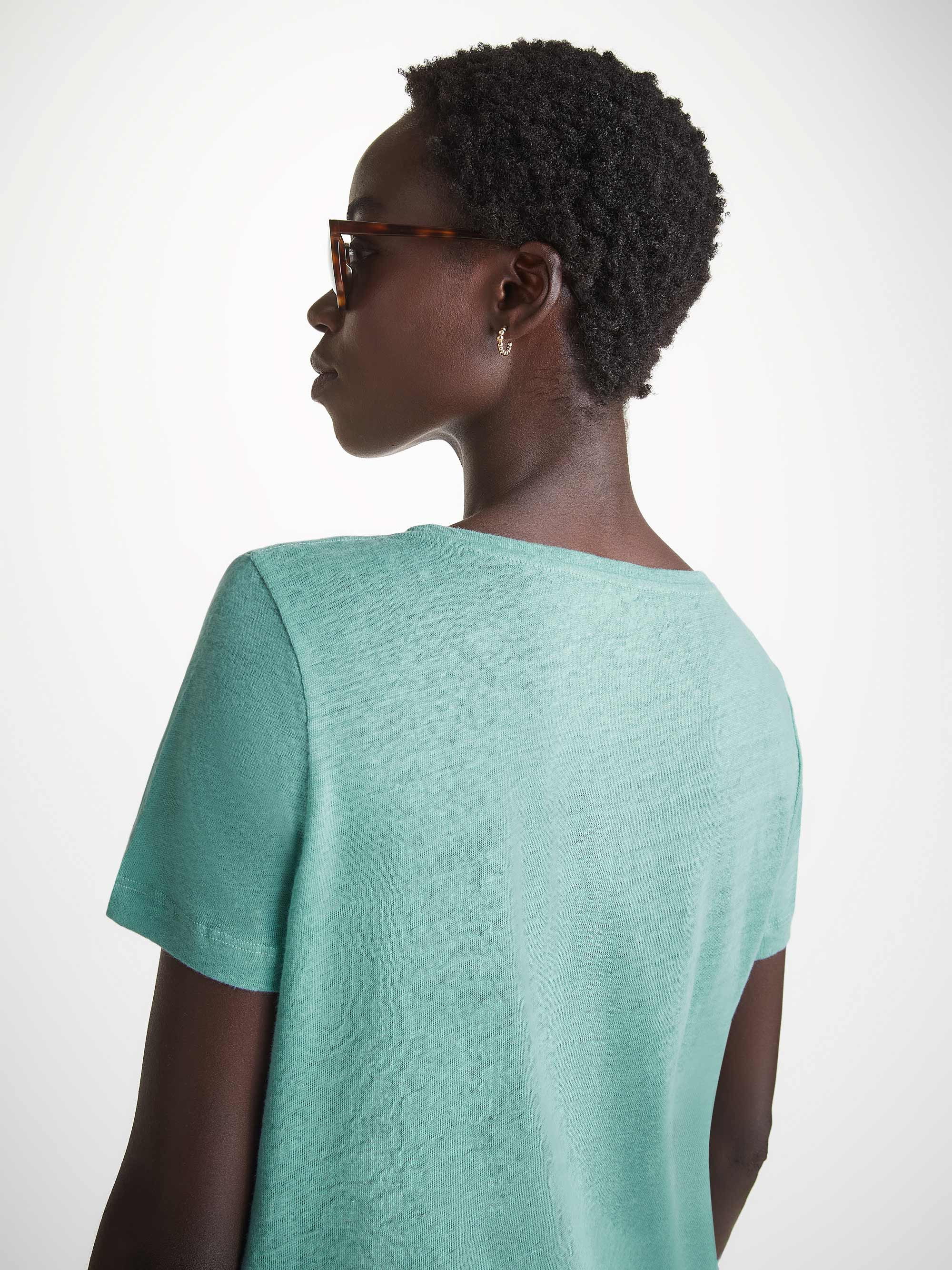 Women's T-Shirt Jordan Linen Soft Aqua - 6