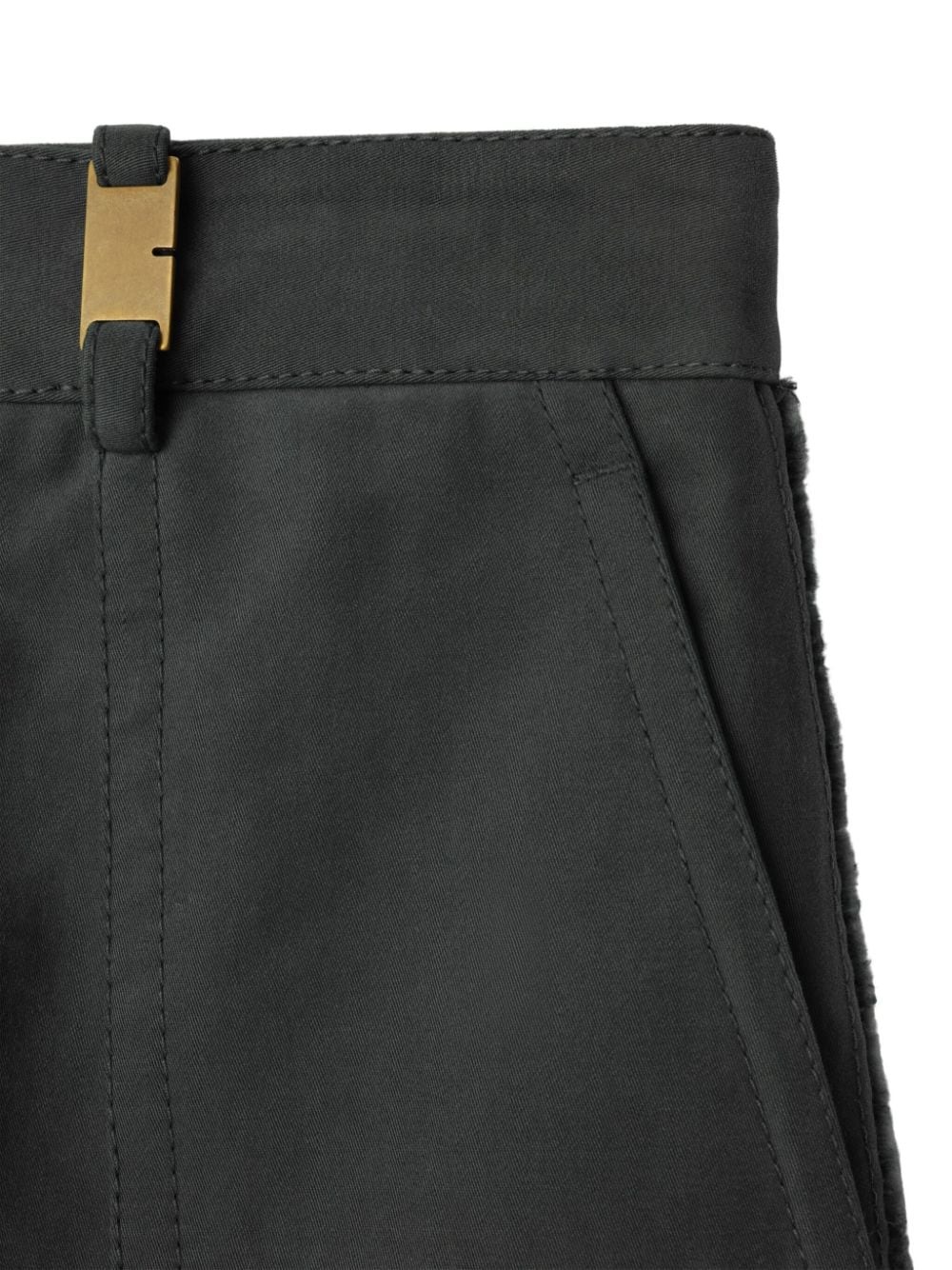 Check-trim trousers - 3