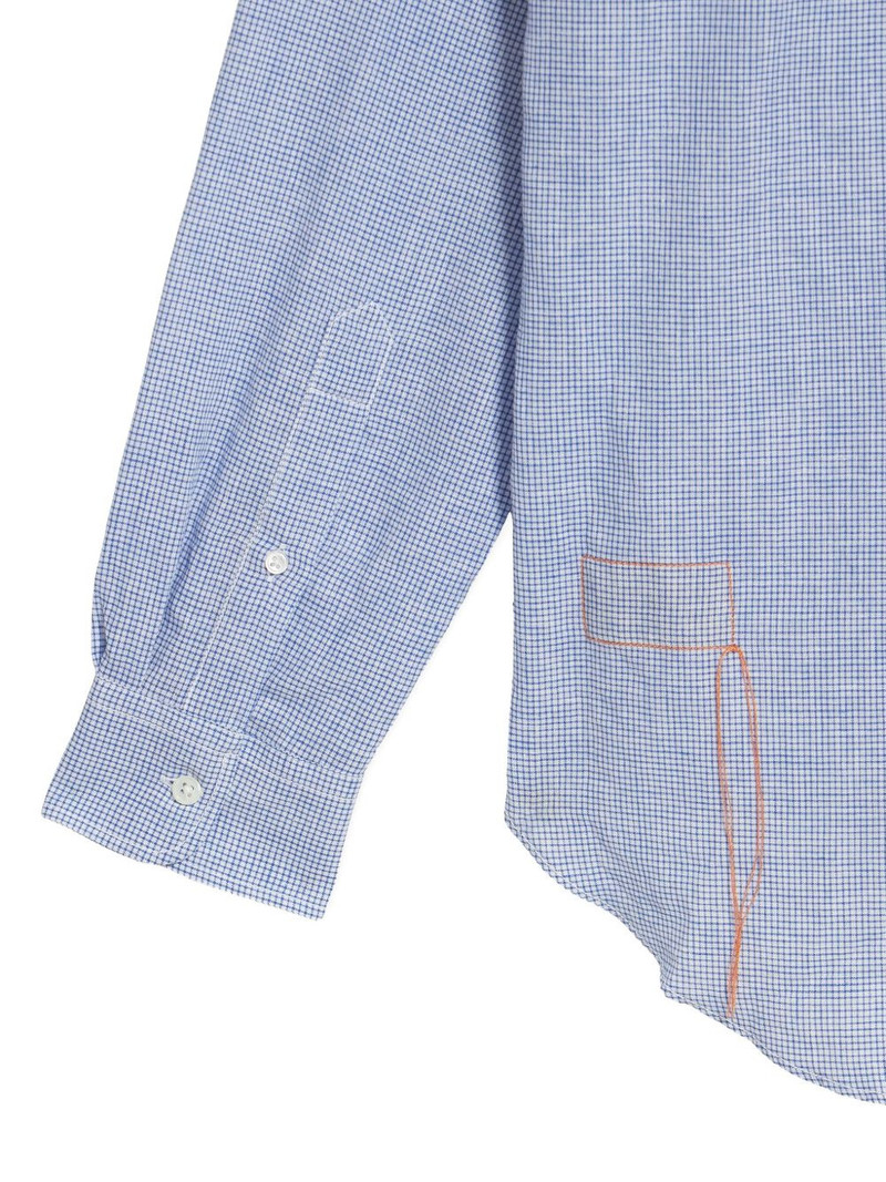 King micro-check chest-pocket shirt 4