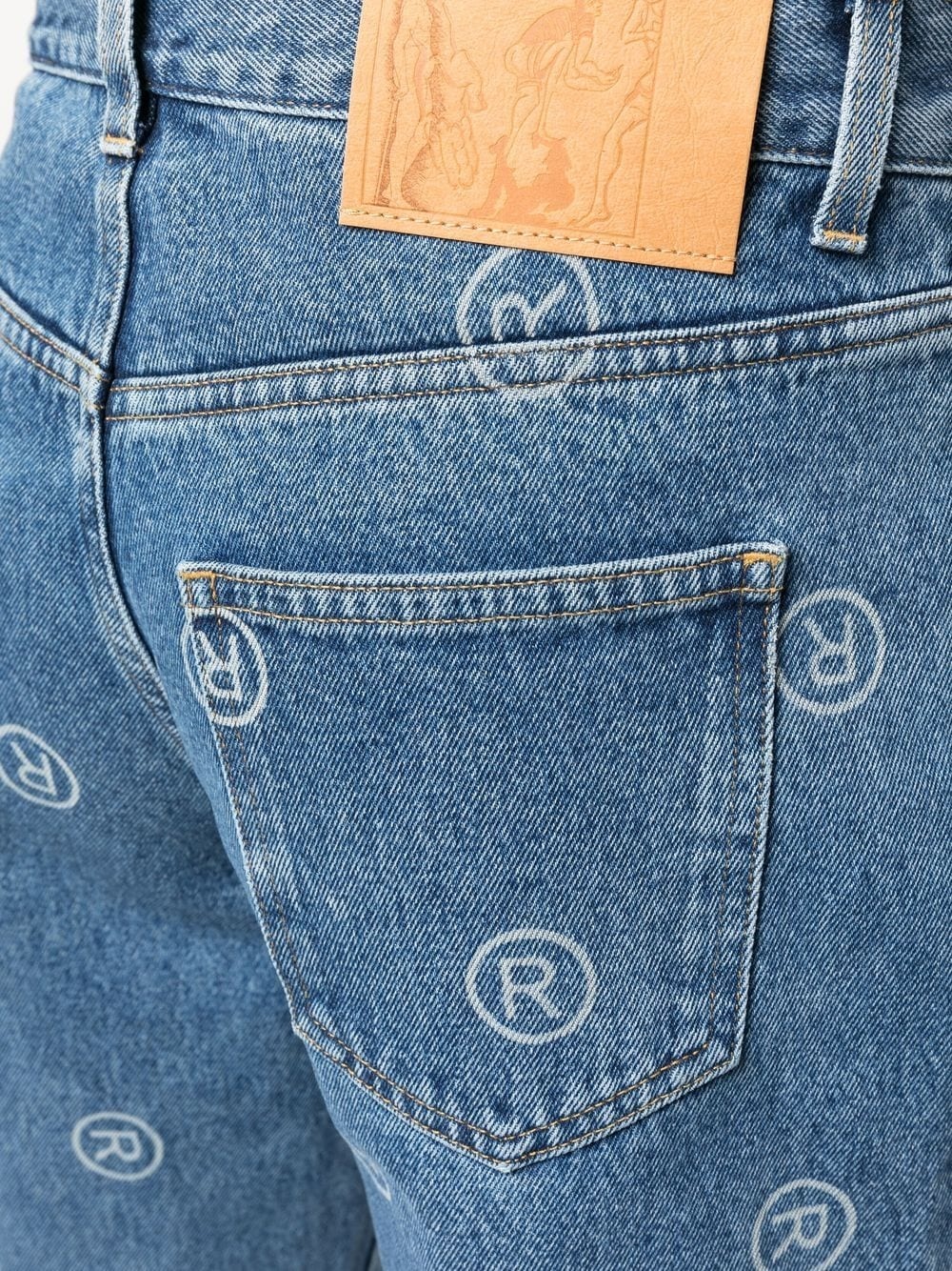 logo straight-leg jeans - 5