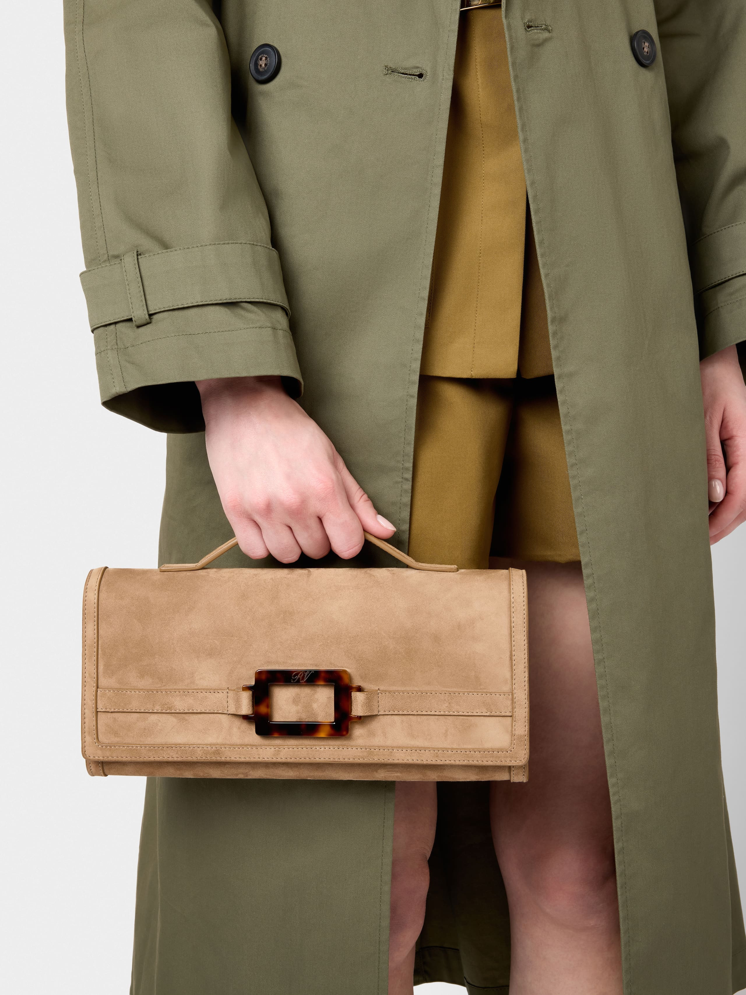 Belle Vivier Clutch in suede - 7
