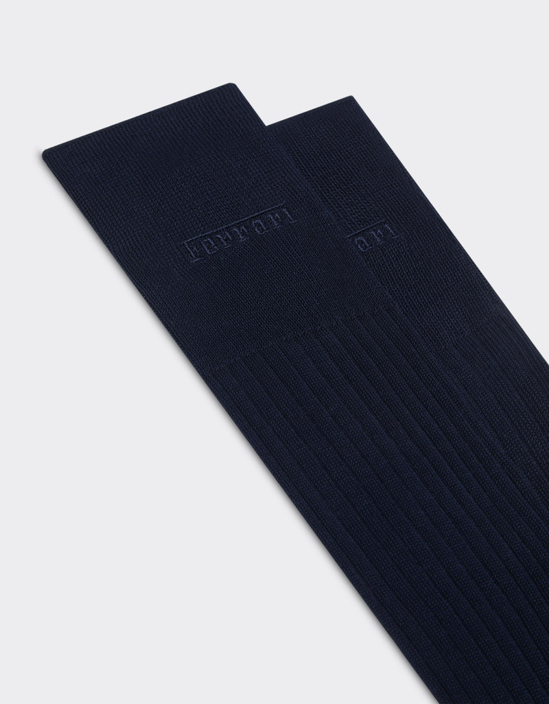Lisle thread knee-high socks with Ferrari logo 3