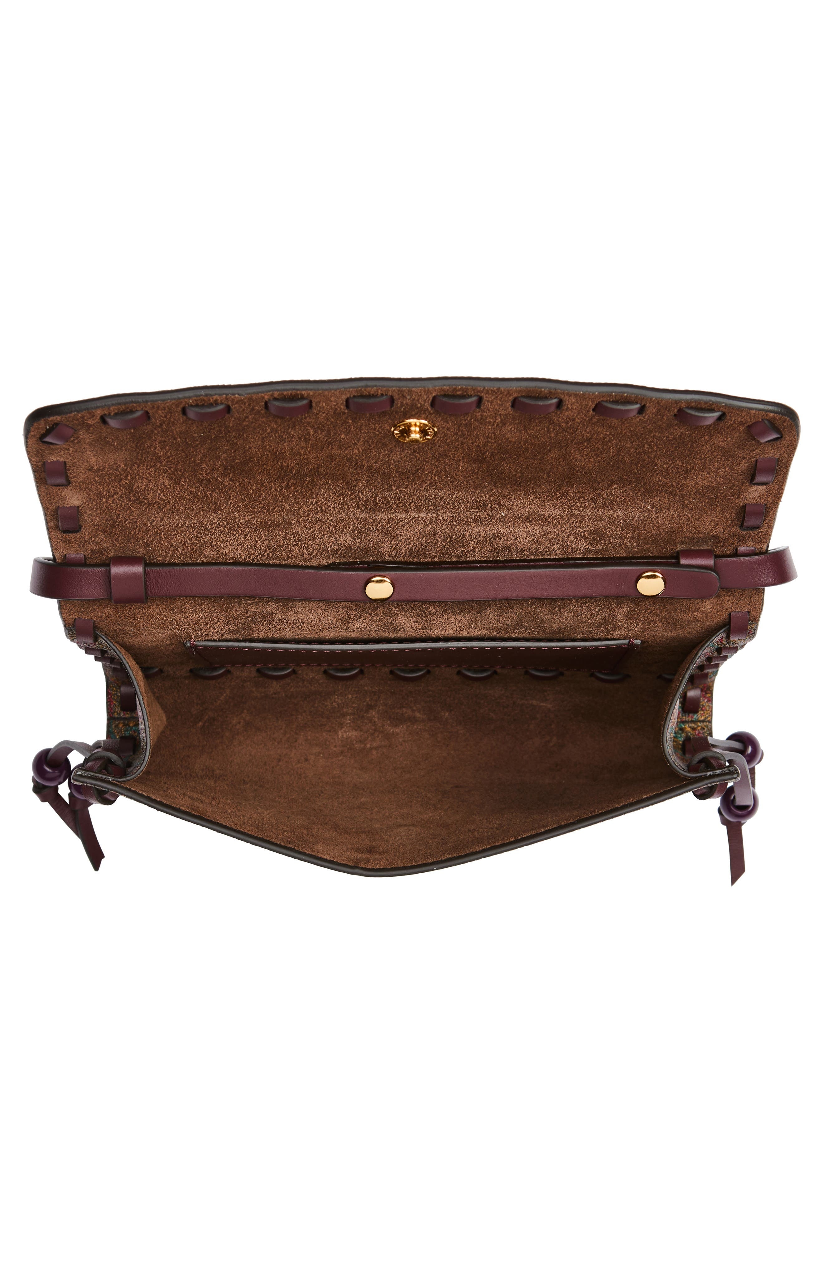 Etro Vulcano Arnica Coated Crossbody Bag in Vino at Nordstrom - 4