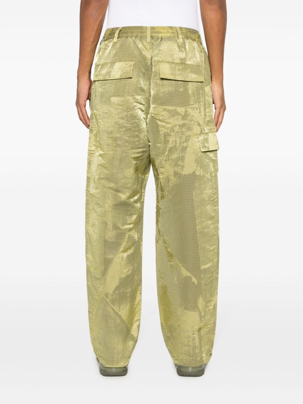 jacquard ripstop cargo trousers - 4