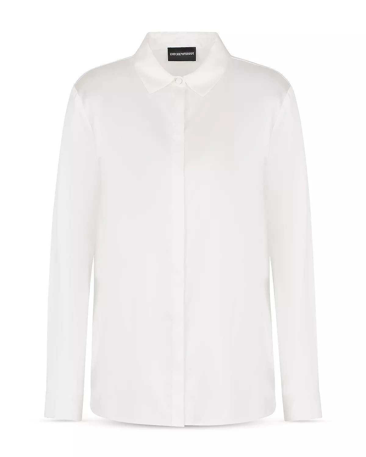 Silk Satin Long Sleeve Button Down Blouse - 5
