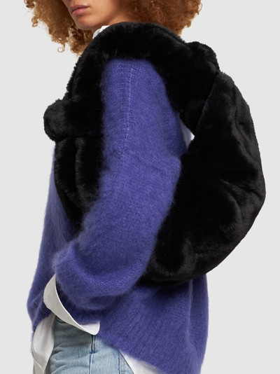 SIMONMILLER Large Lopsy faux fur shoulder bag outlook