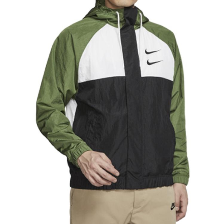 Nike Nike Sportswear Swoosh Men's Woven Hooded Jacket 'Green